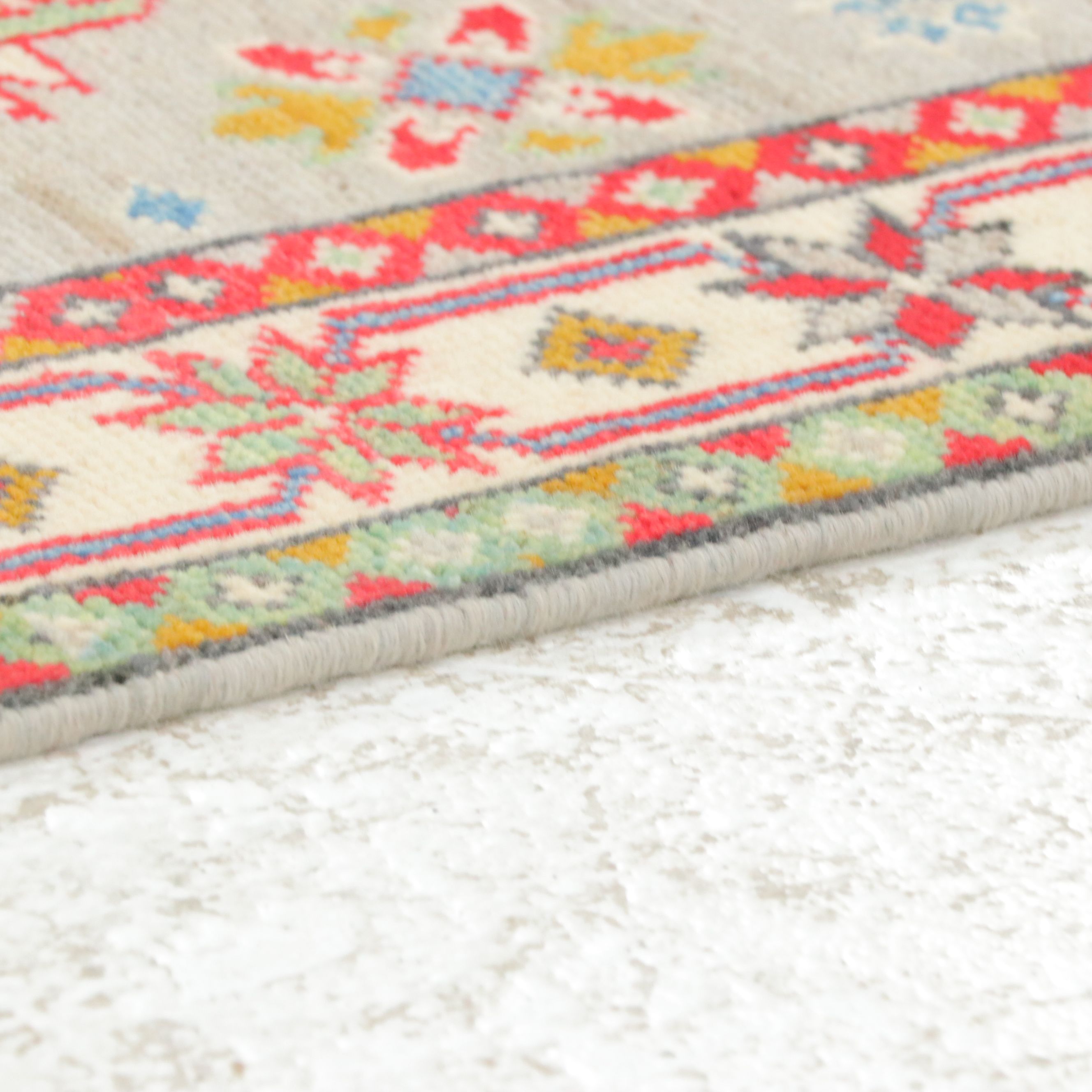 2'1 x 3' Hand-Knotted Afghan Kazak Accent Rug