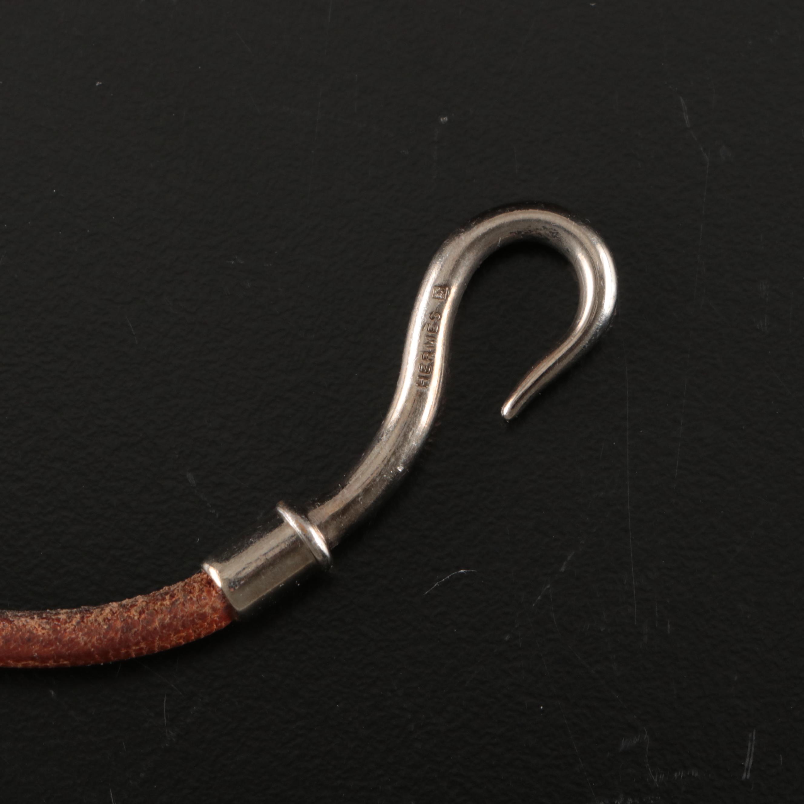 Hermès Jumbo Hook Double Tour Leather Wrap Bracelet