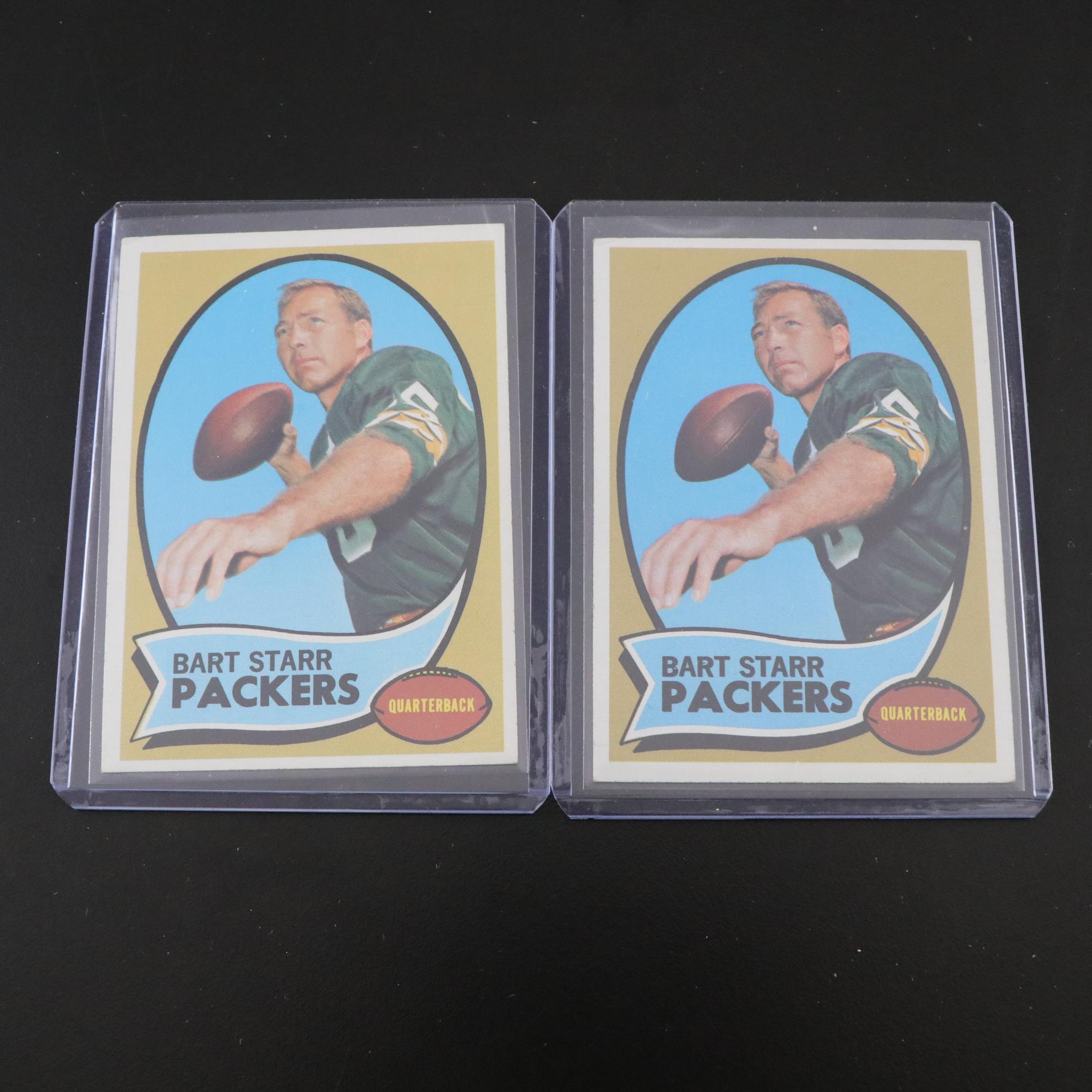 Bart Starr, Fran Tarkenton, and Other Topps Football Trading Cards