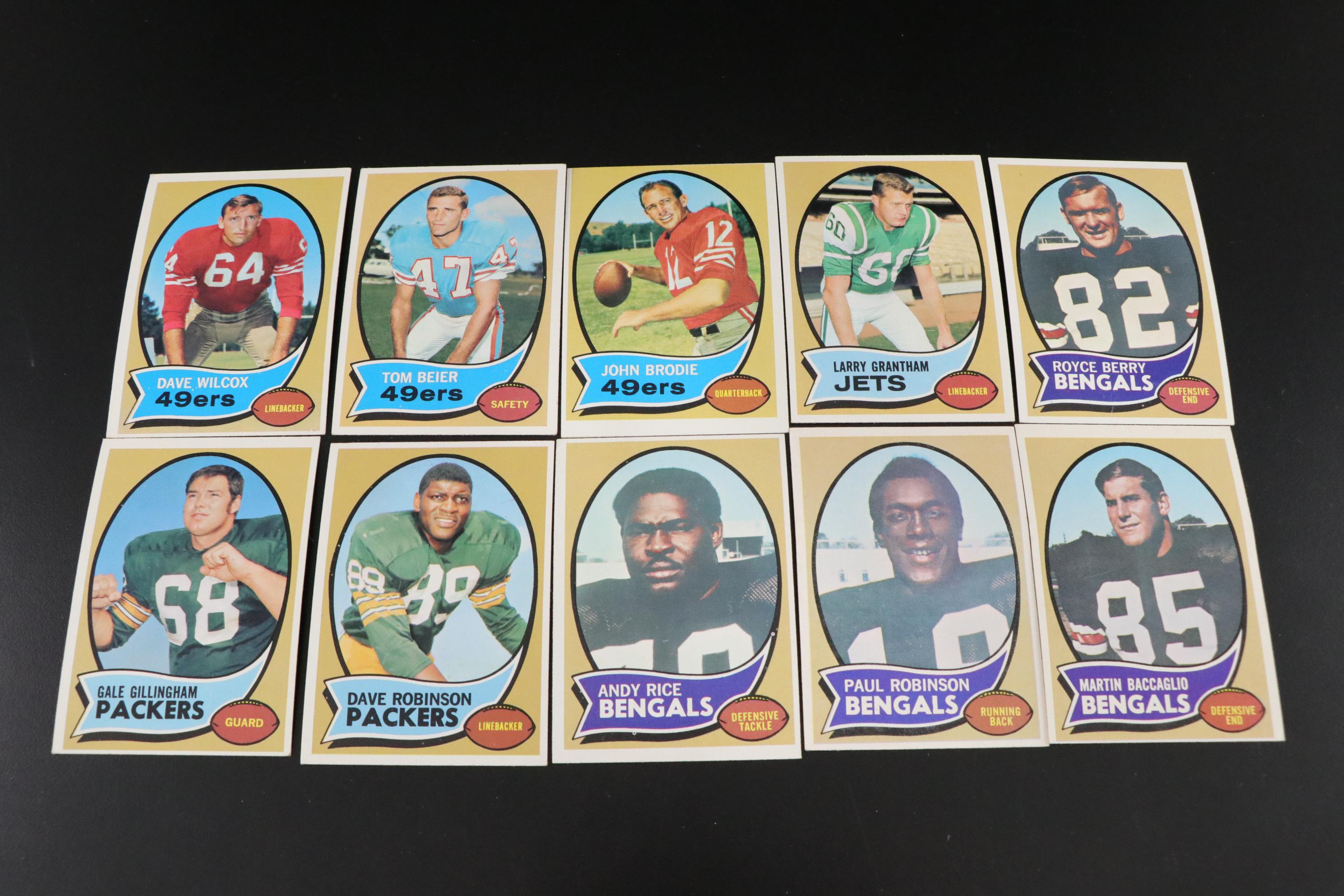 Bart Starr, Fran Tarkenton, and Other Topps Football Trading Cards