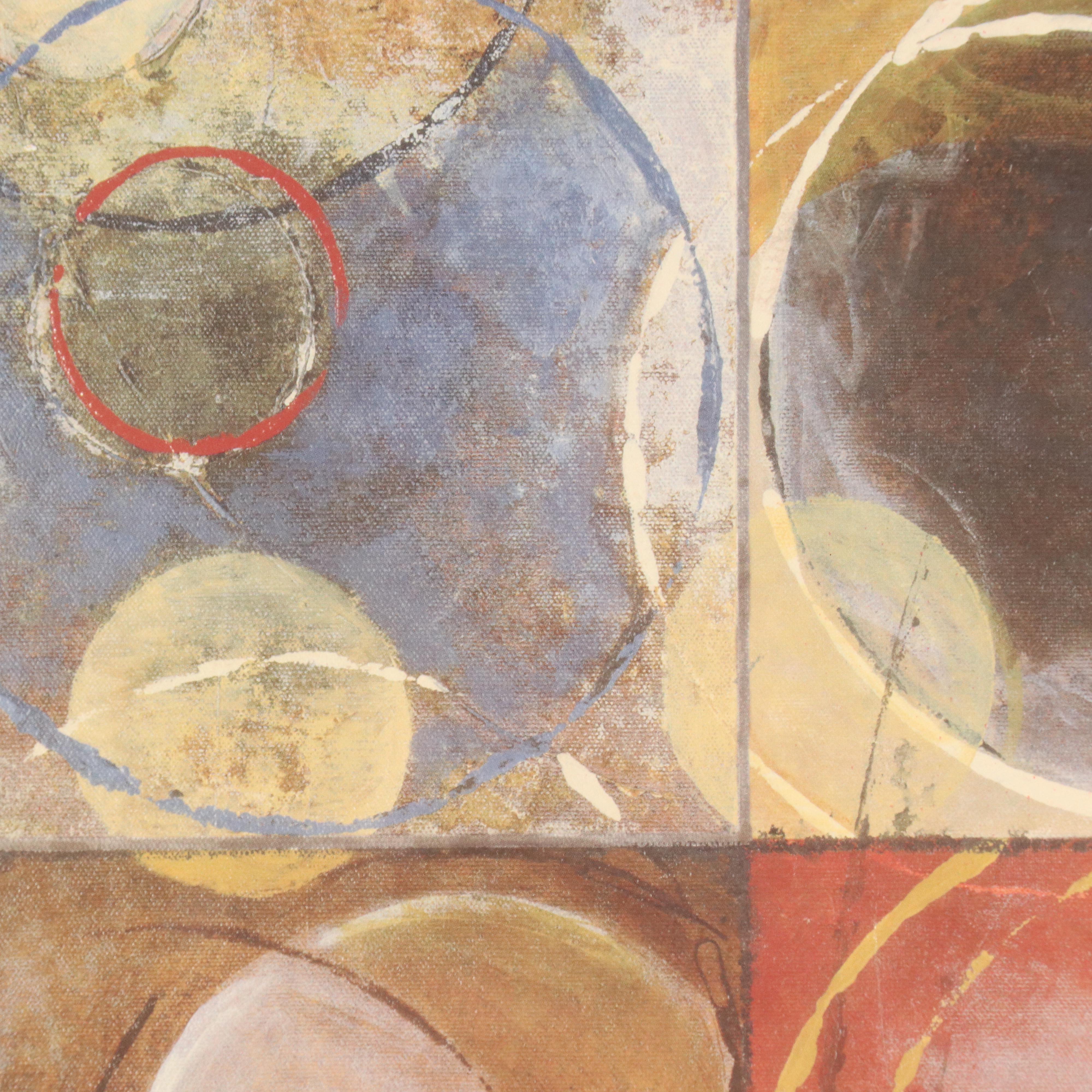 Abstract Offset Lithograph After Jenny Siekmann "Waning Moons" 21st Century