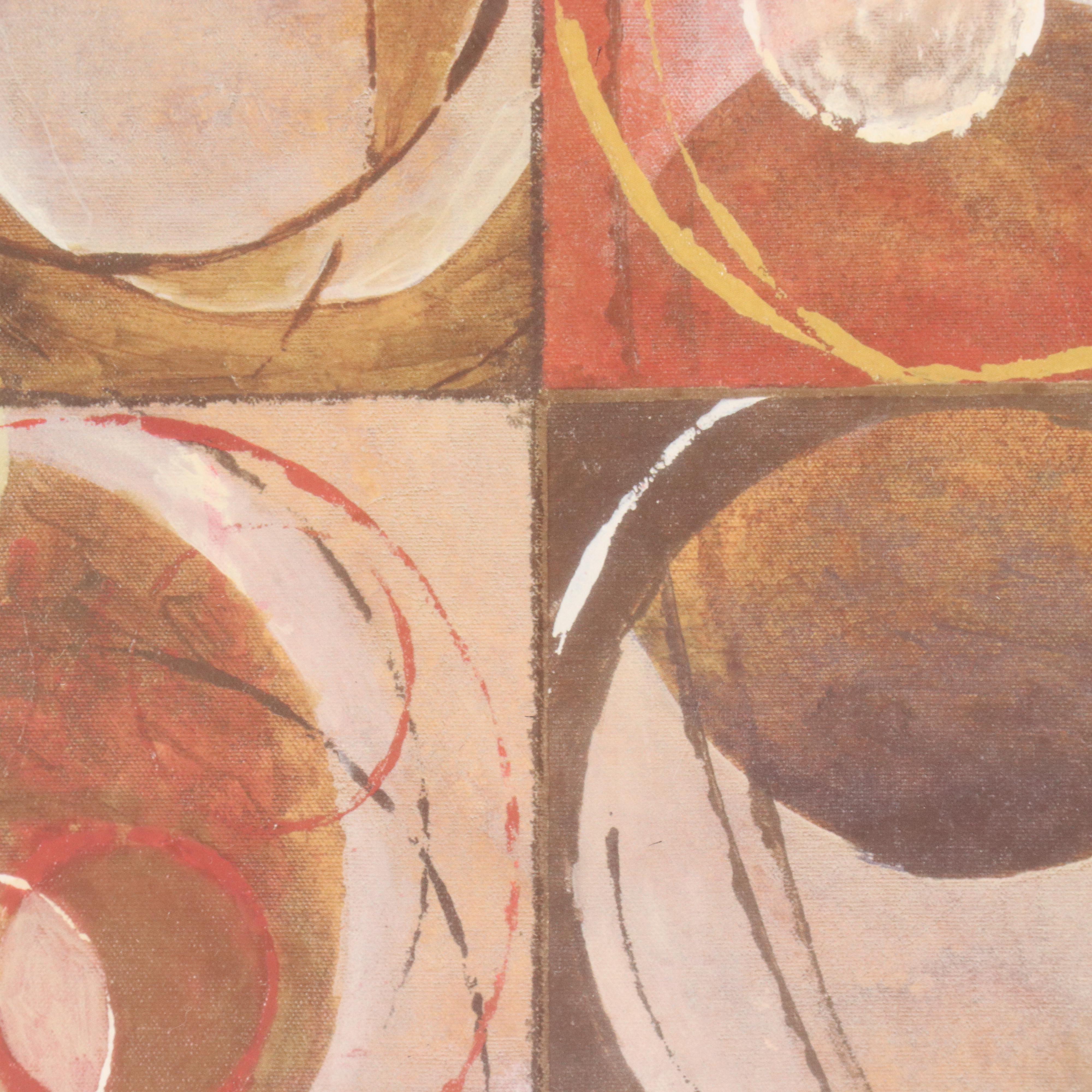 Abstract Offset Lithograph After Jenny Siekmann "Waning Moons" 21st Century