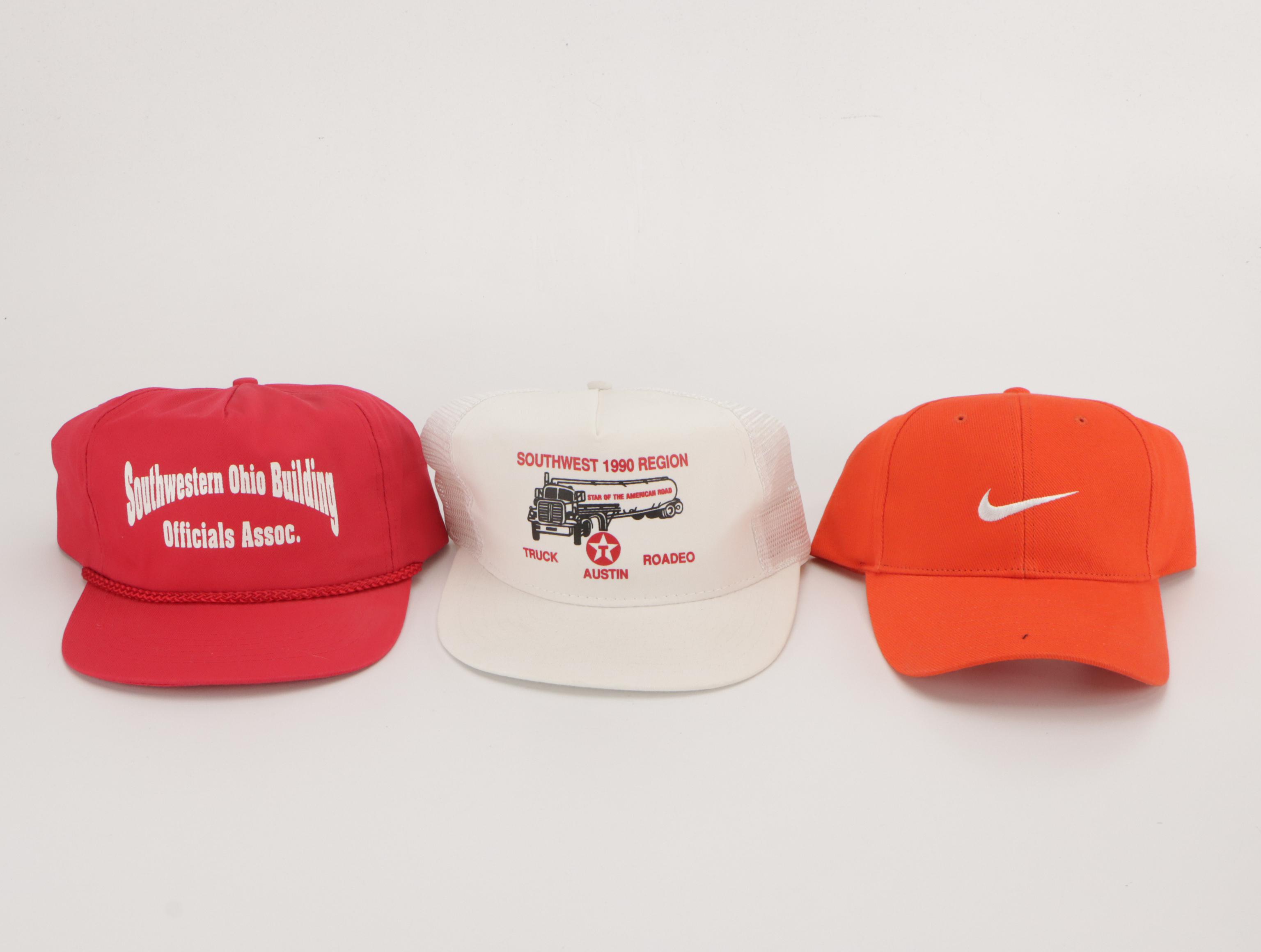 Nike, Cincinnati Reds, and Other Vintage Cotton Baseball Caps, With Tags