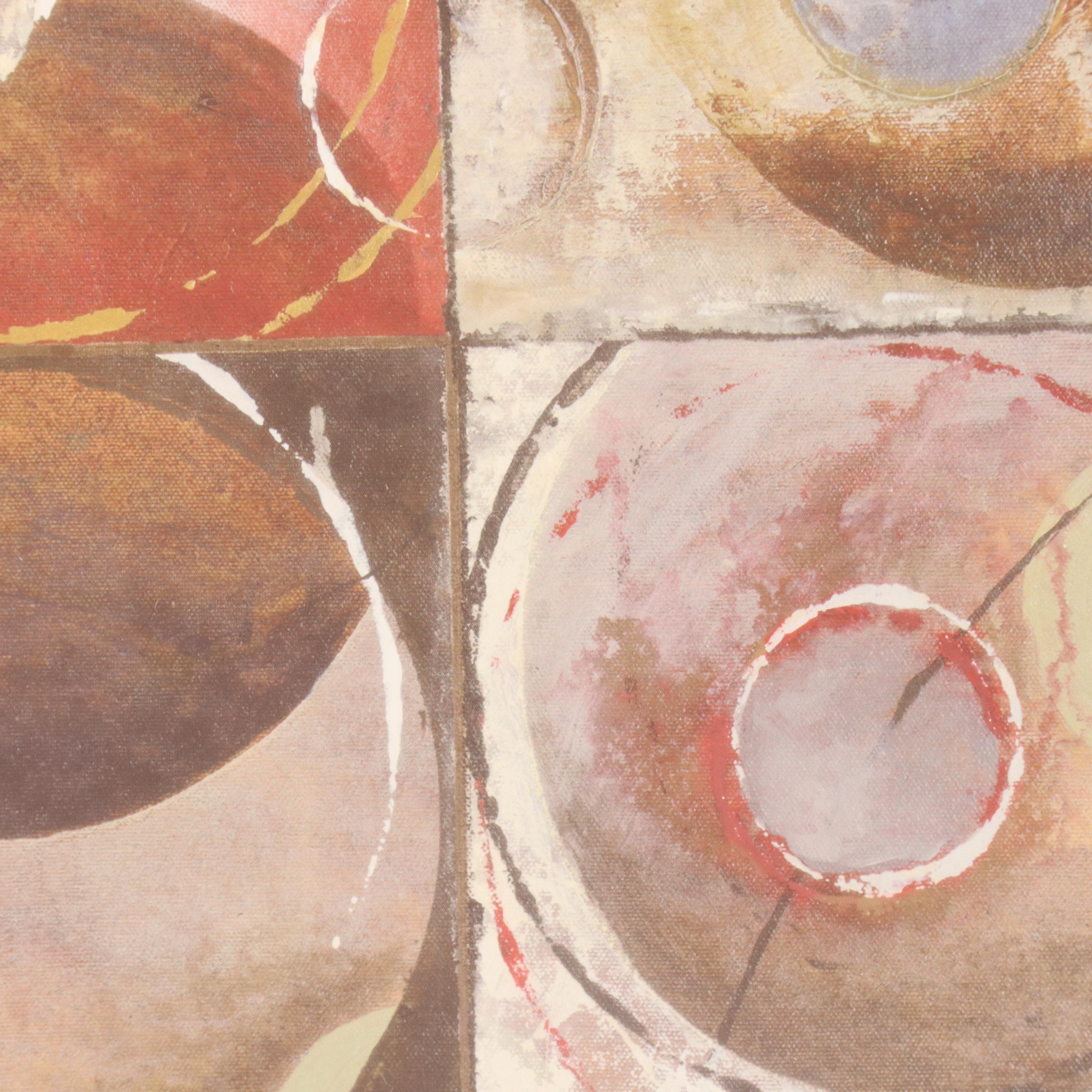 Abstract Offset Lithograph After Jenny Siekmann "Waning Moons" 21st Century