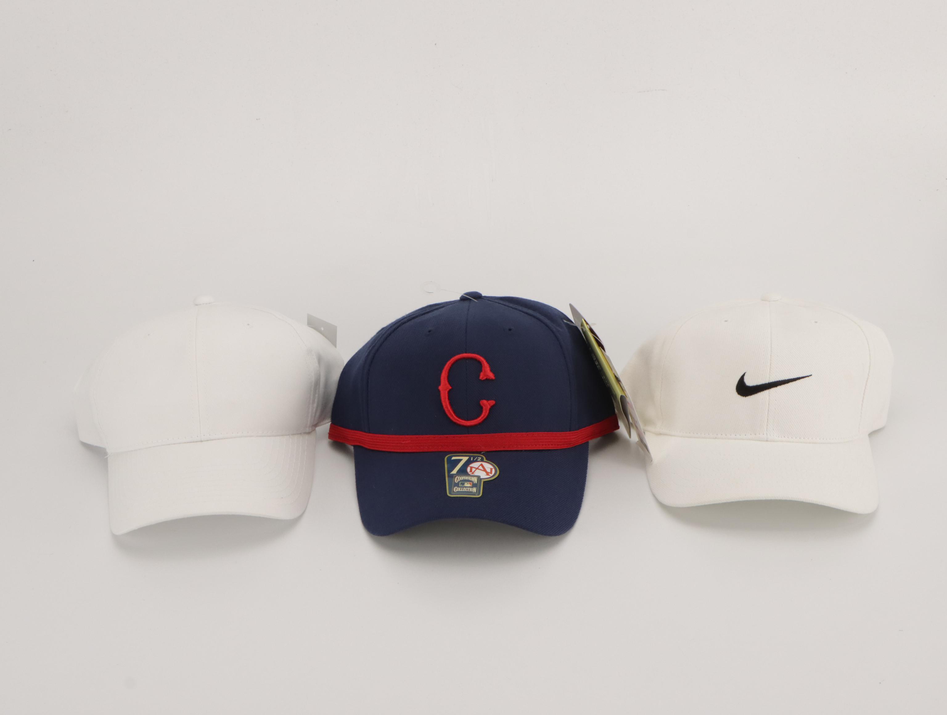 Nike, Cincinnati Reds, and Other Vintage Cotton Baseball Caps, With Tags