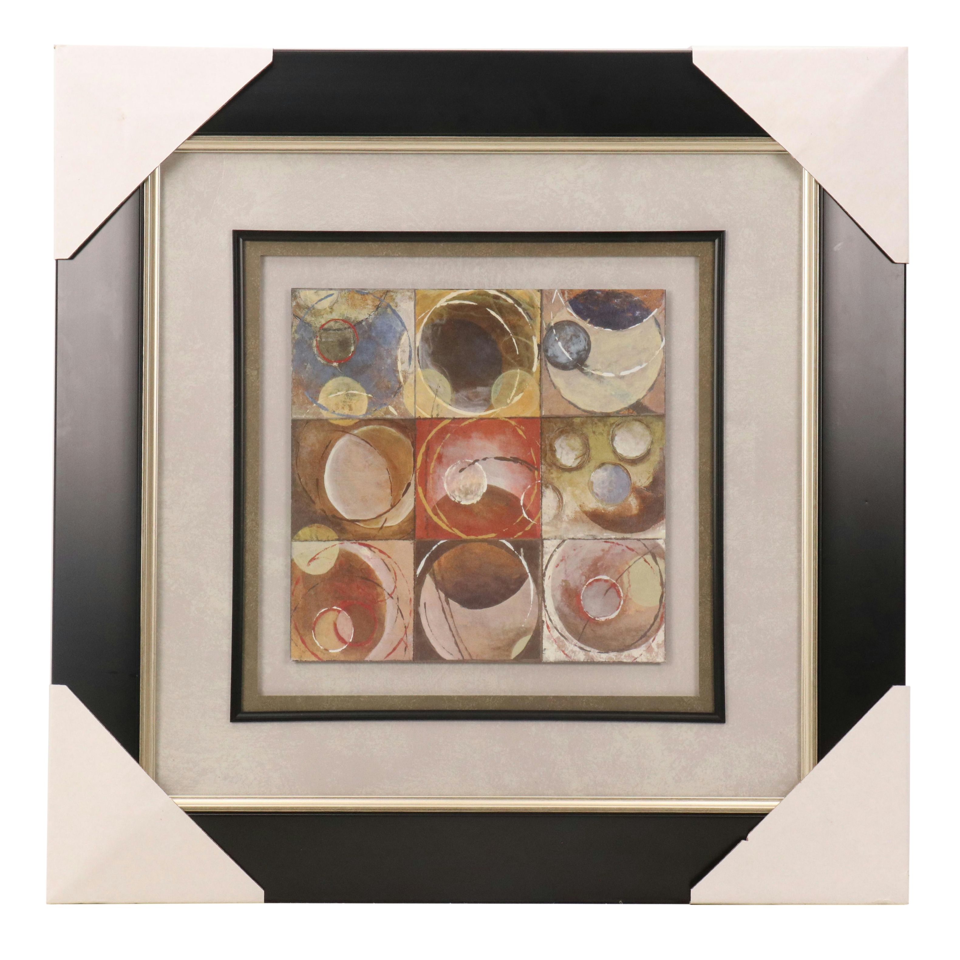 Abstract Offset Lithograph After Jenny Siekmann "Waning Moons" 21st Century