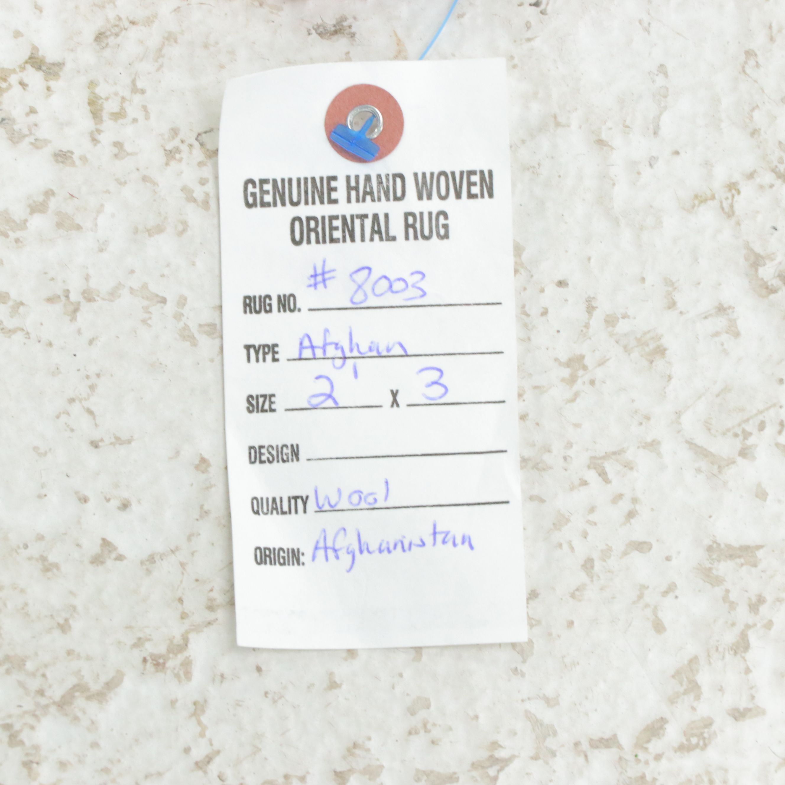 2'1 x 3' Hand-Knotted Afghan Kazak Accent Rug