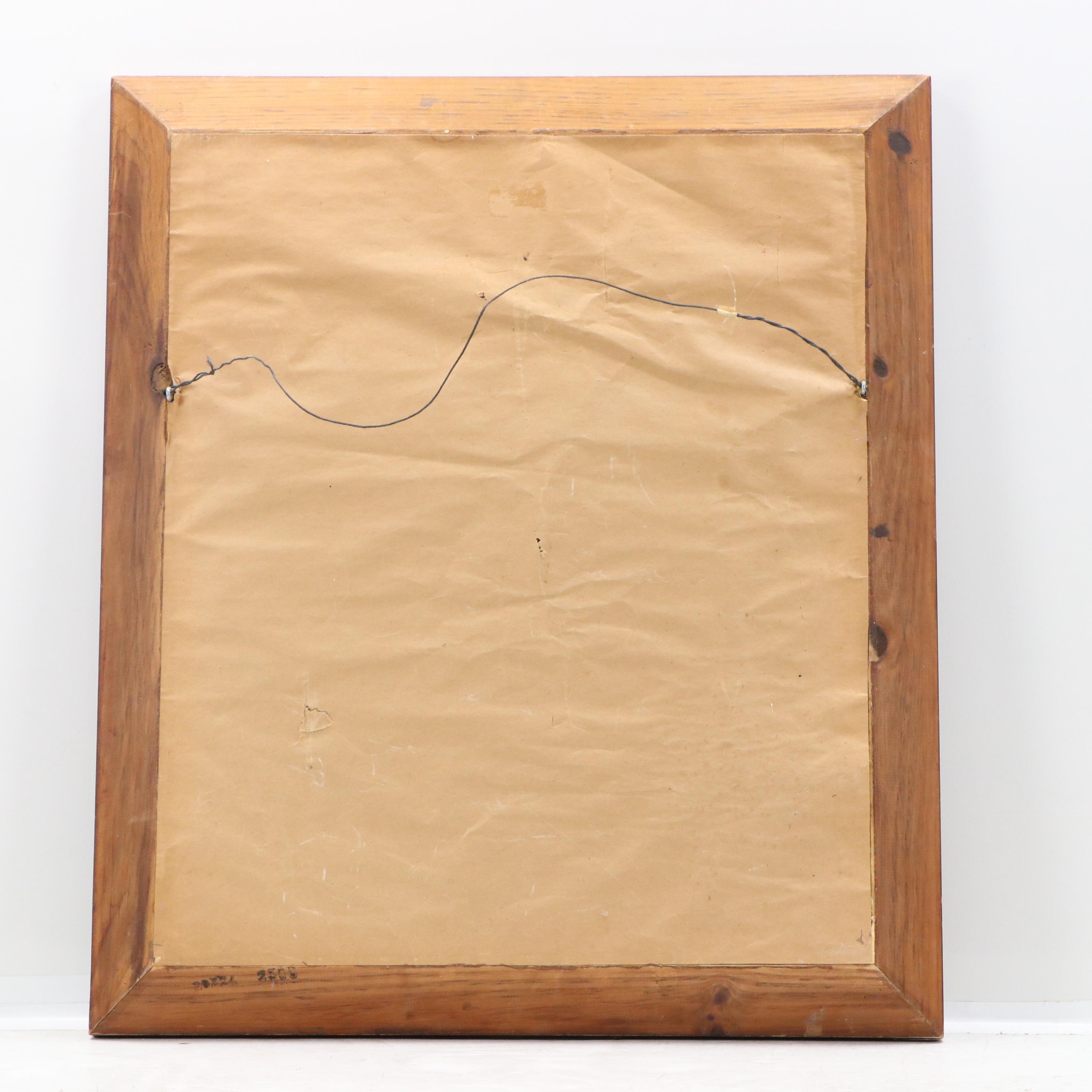 R. Kessler Pen and Ink With Watercolor Drawing "Egg Cabinet"