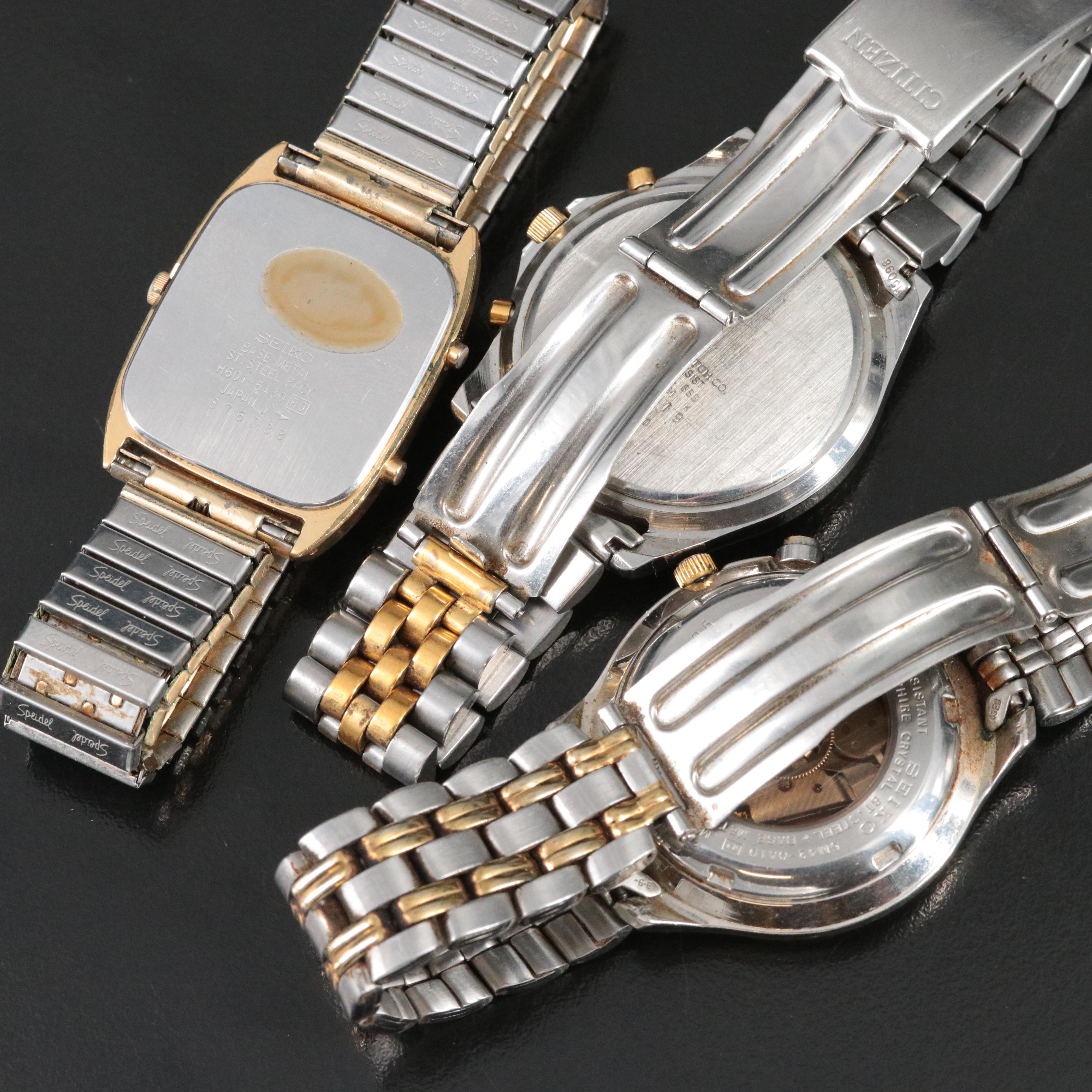 Trio of Citizen and Seiko Watches