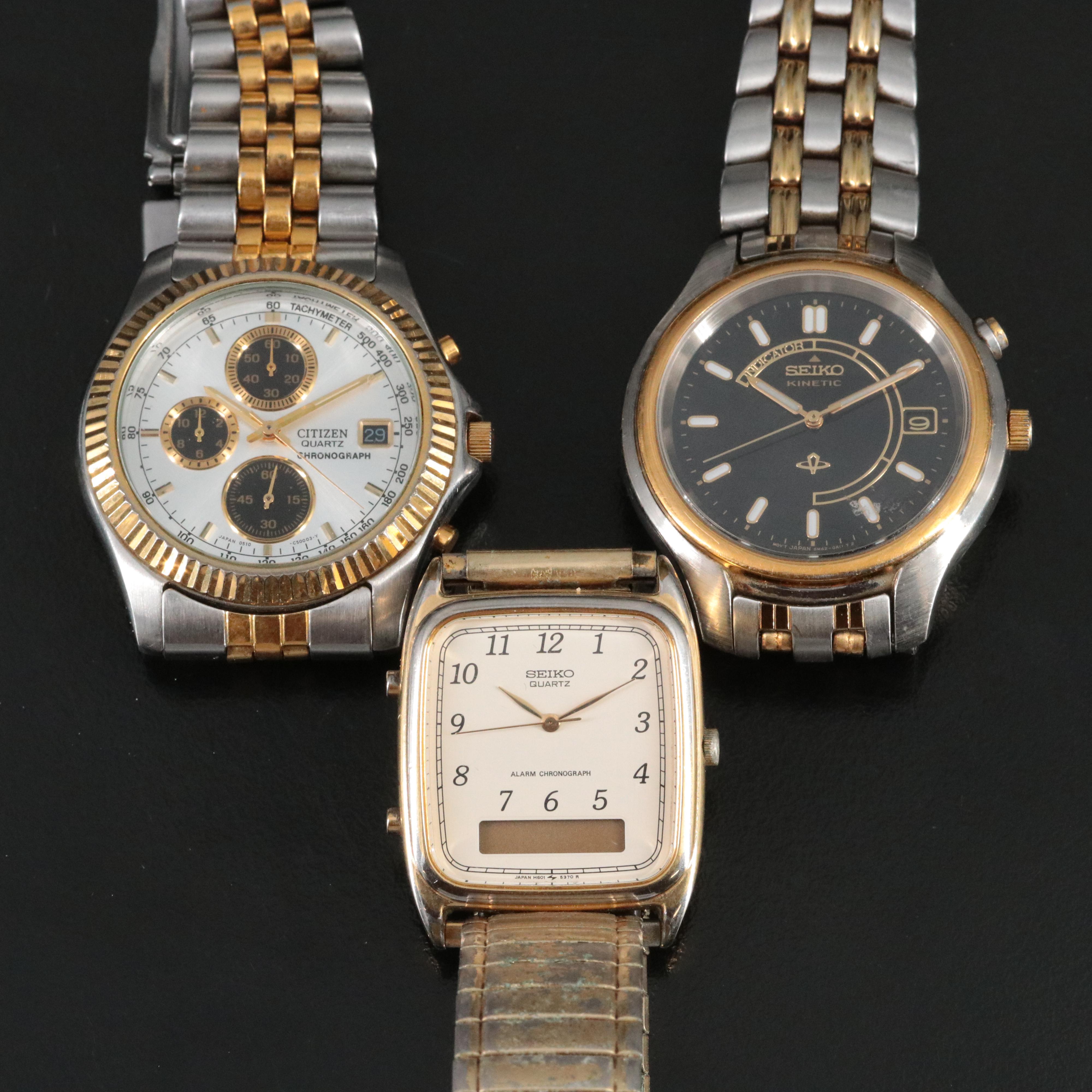 Trio of Citizen and Seiko Watches