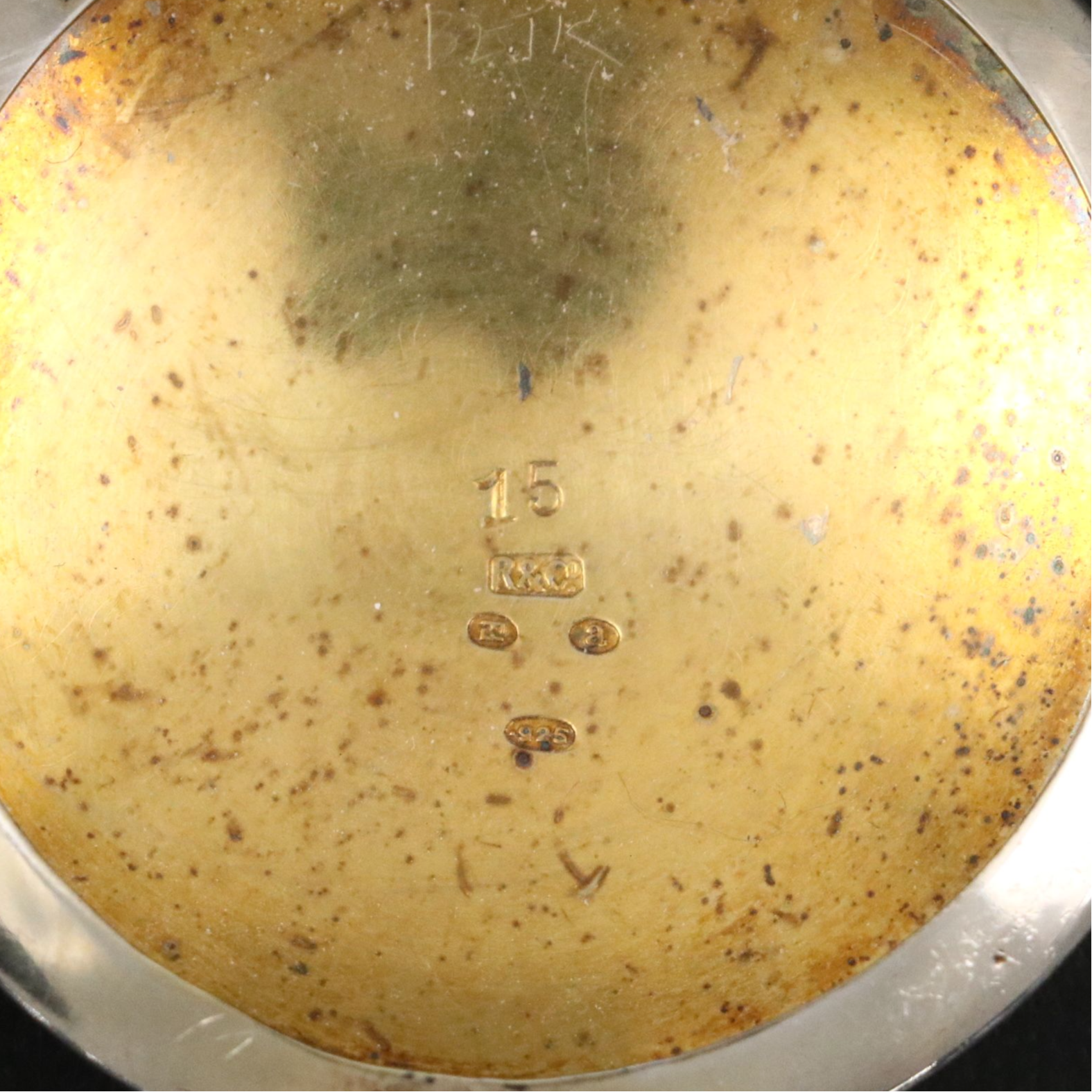 Sterling Silver Foliage Etched Perfume Bottle with Sterling and Enamel Compact