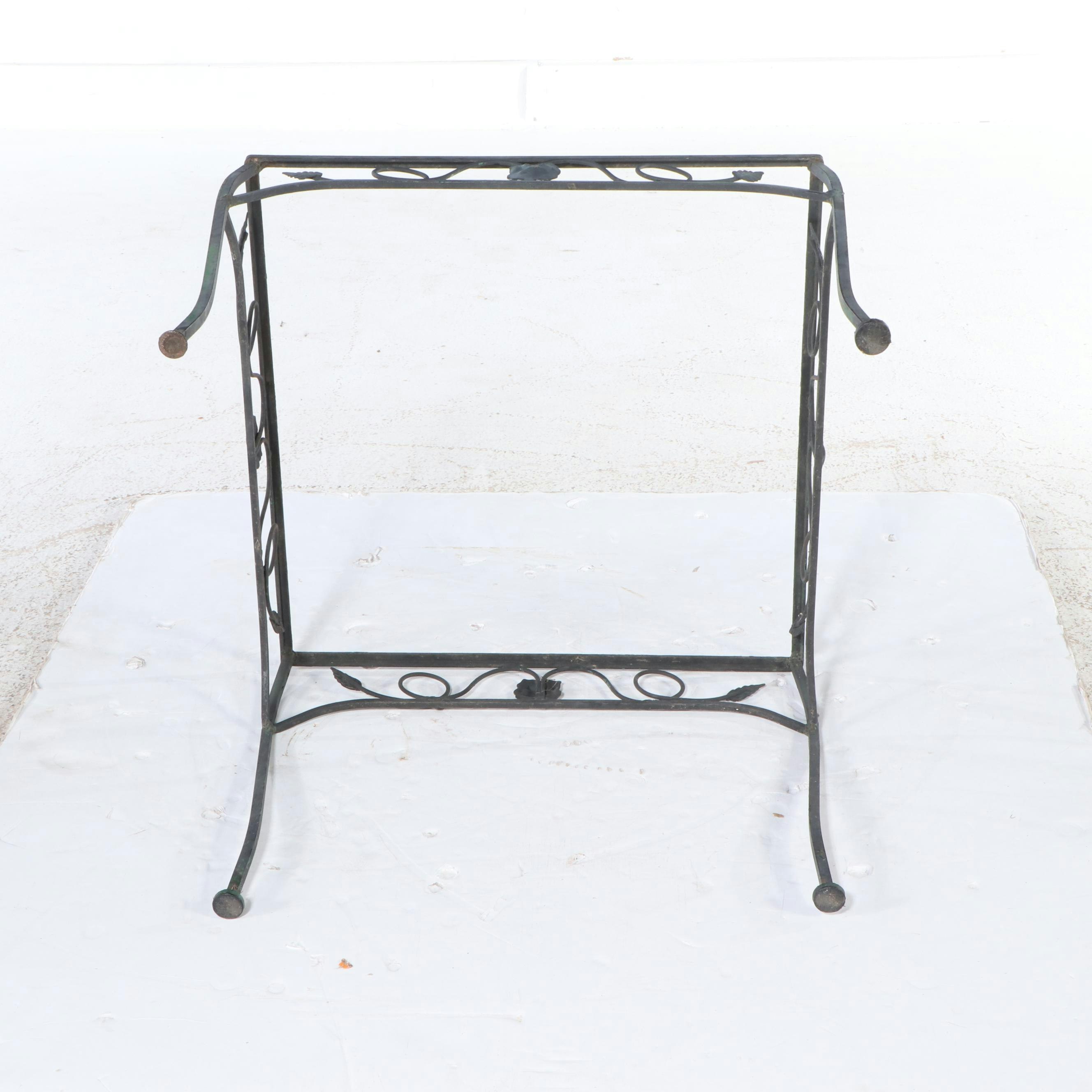 Metal Frame with Glass Top End Table