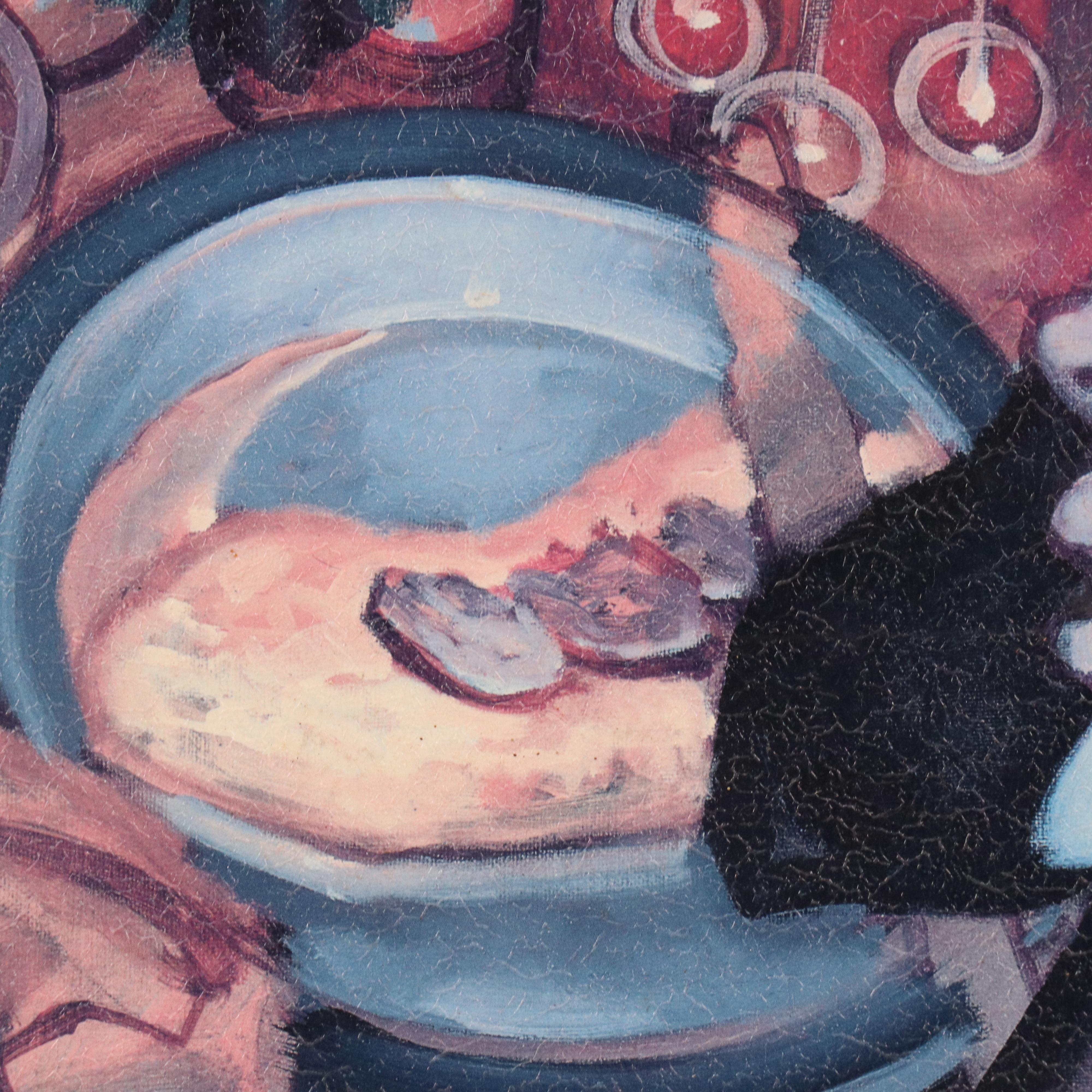 Embellished Offset Lithograph After Juarez Machado "Omelette and Truffles"