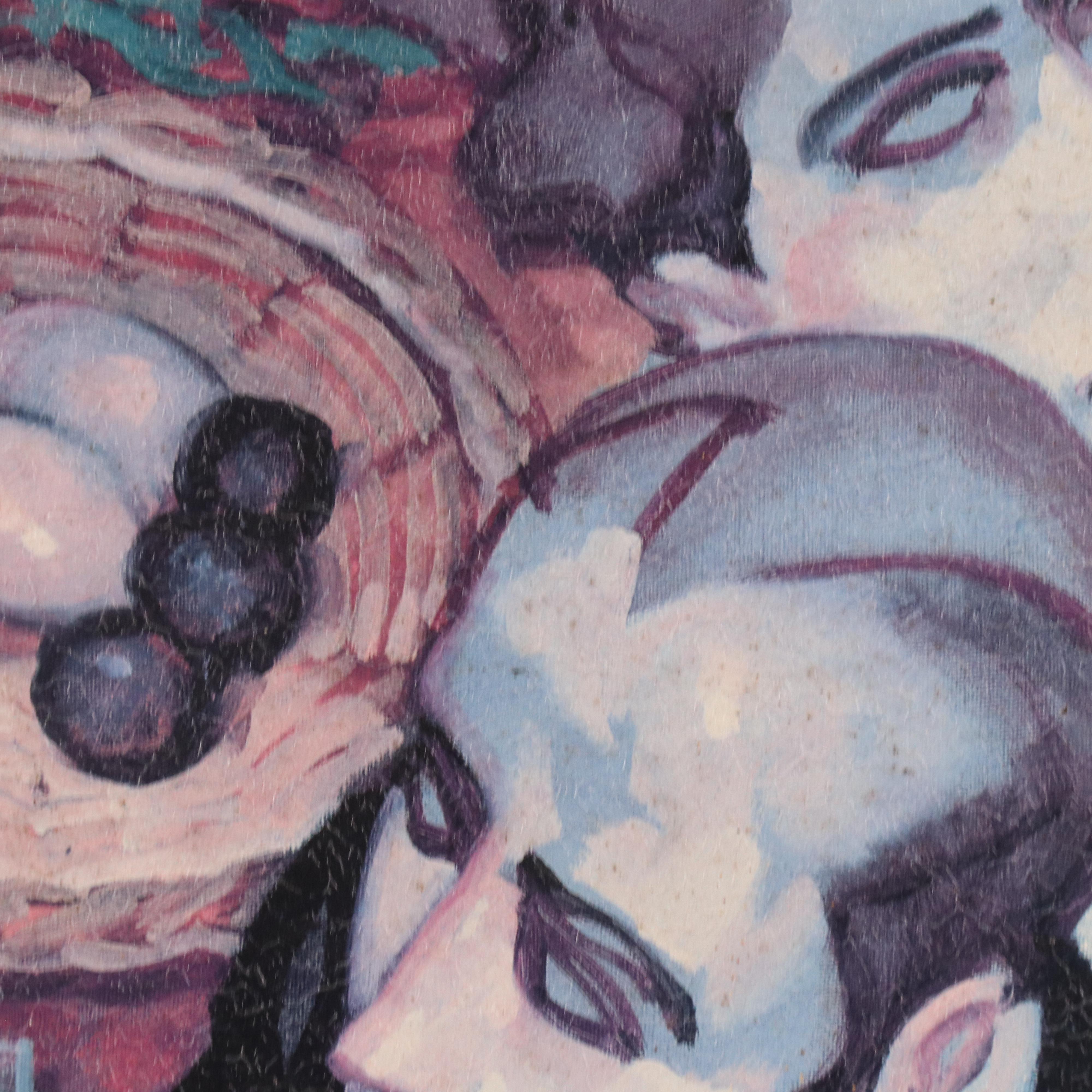 Embellished Offset Lithograph After Juarez Machado "Omelette and Truffles"