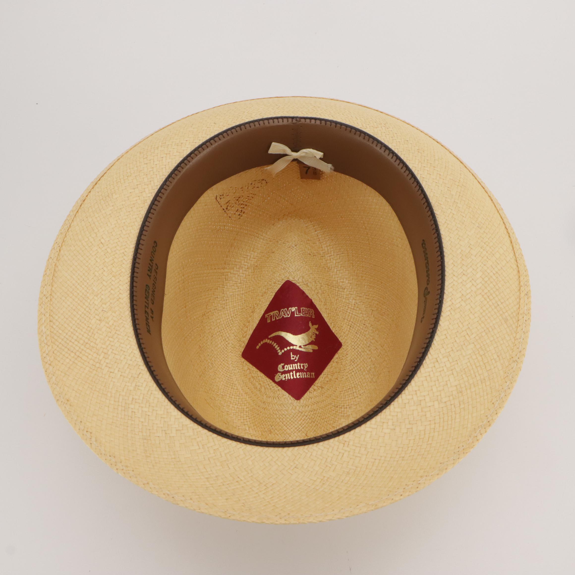 Trav'ler By Country Gentleman Panama Hat, Other Vintage Straw Hats