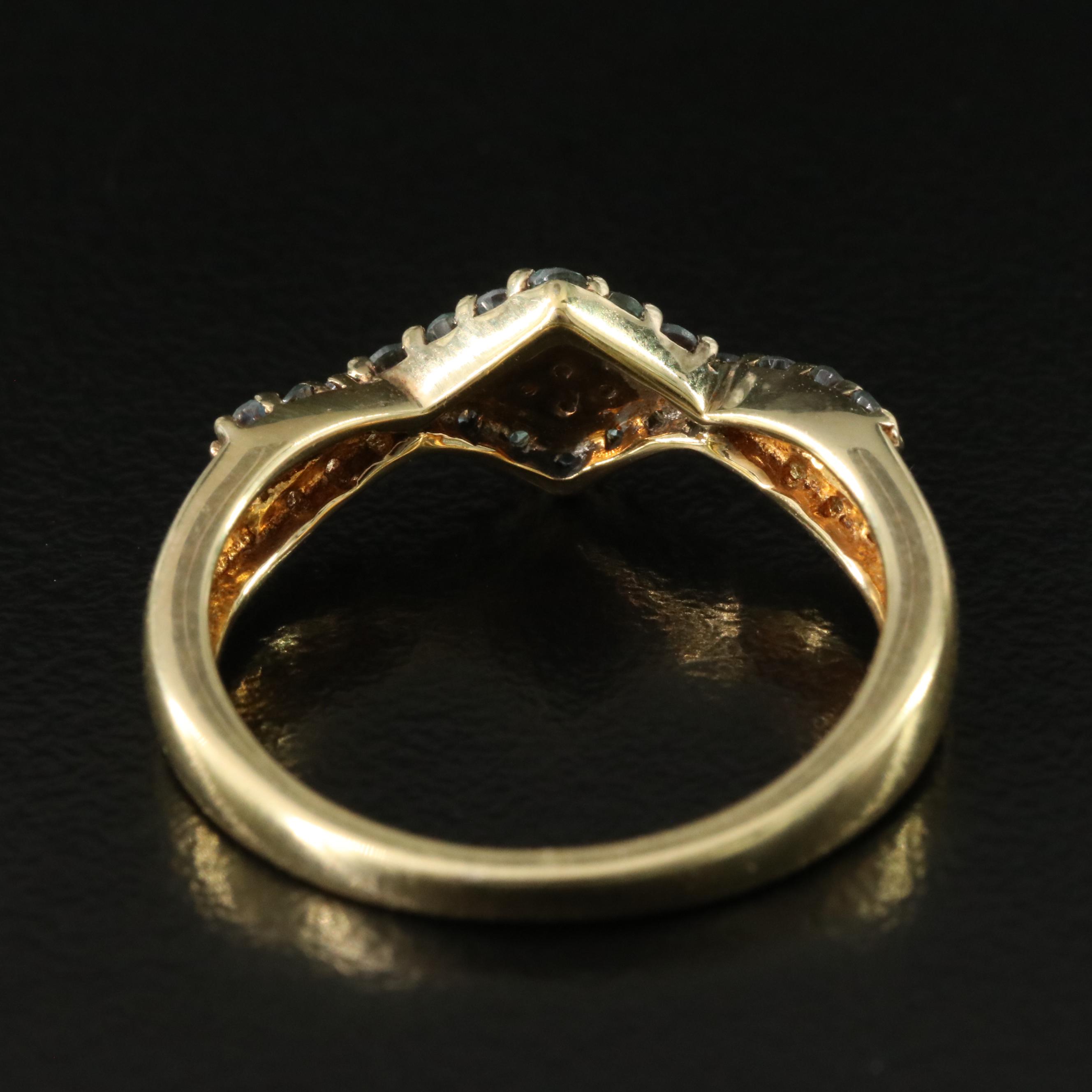 Sterling Alexandrite and Diamond Ring