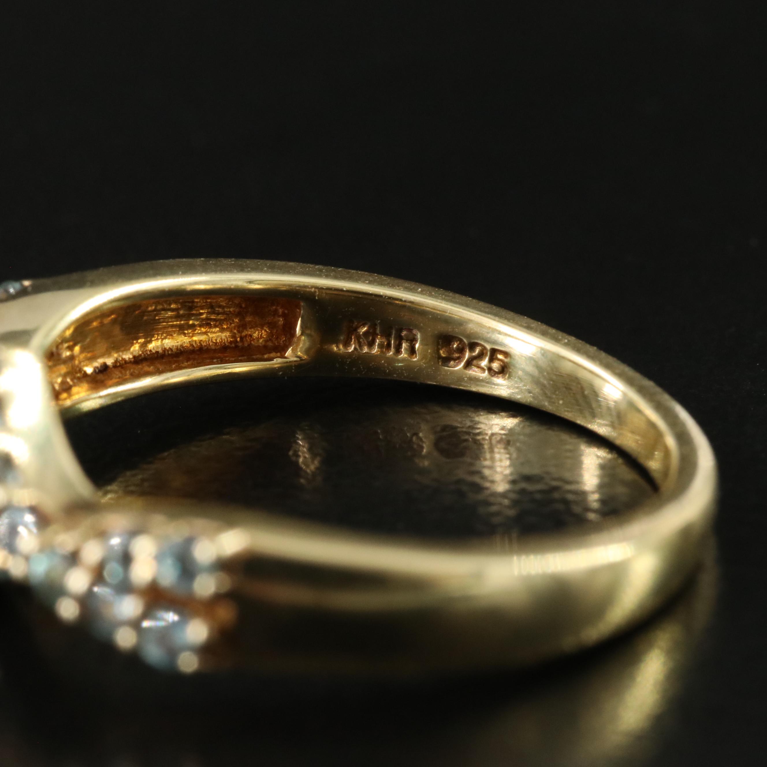 Sterling Alexandrite and Diamond Ring