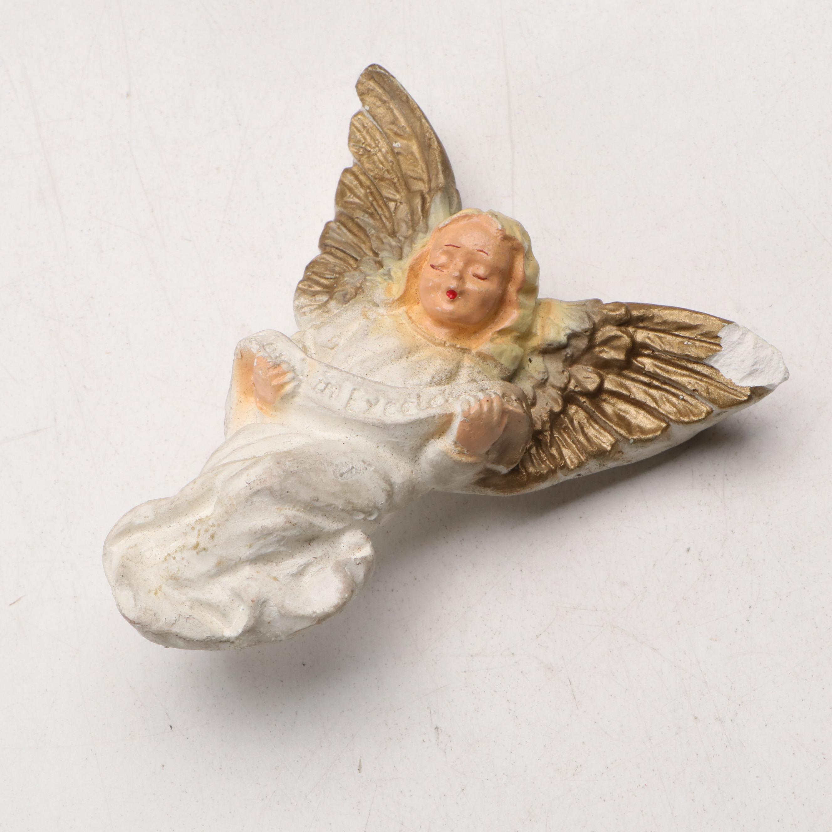 Gilt Porcelain Madonna and Child with Nativity Collection