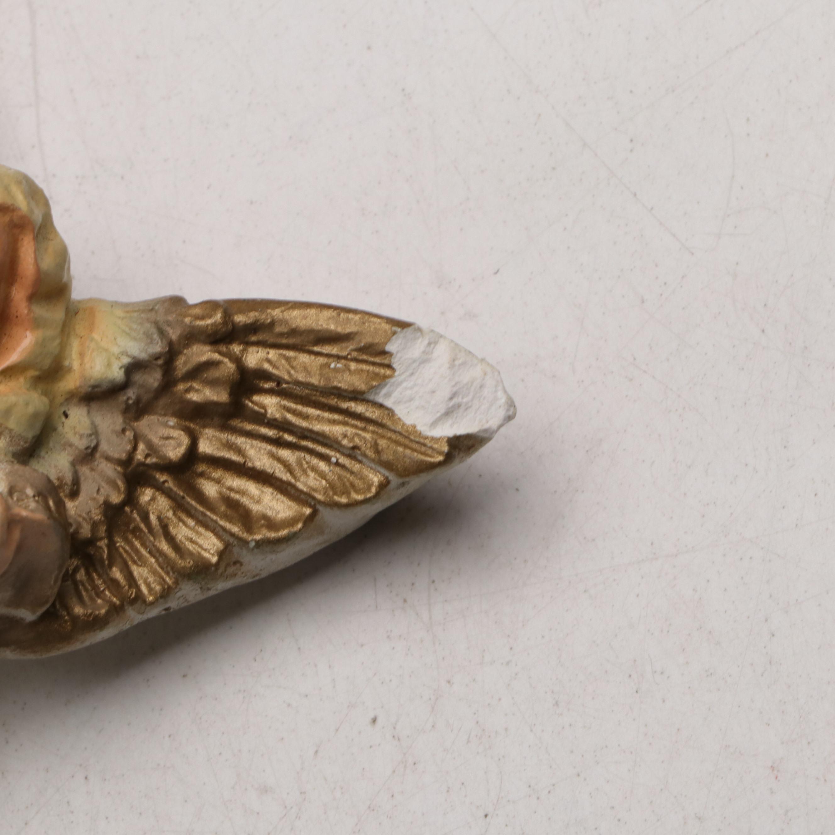 Gilt Porcelain Madonna and Child with Nativity Collection