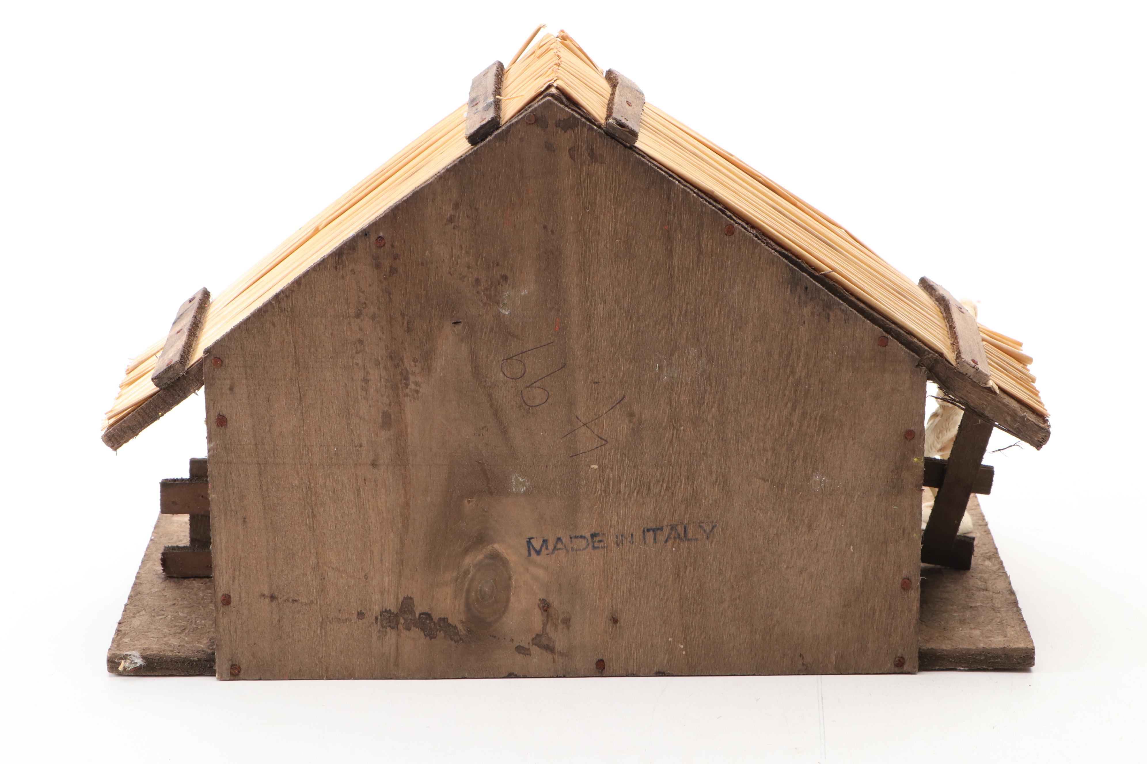 Gilt Porcelain Madonna and Child with Nativity Collection