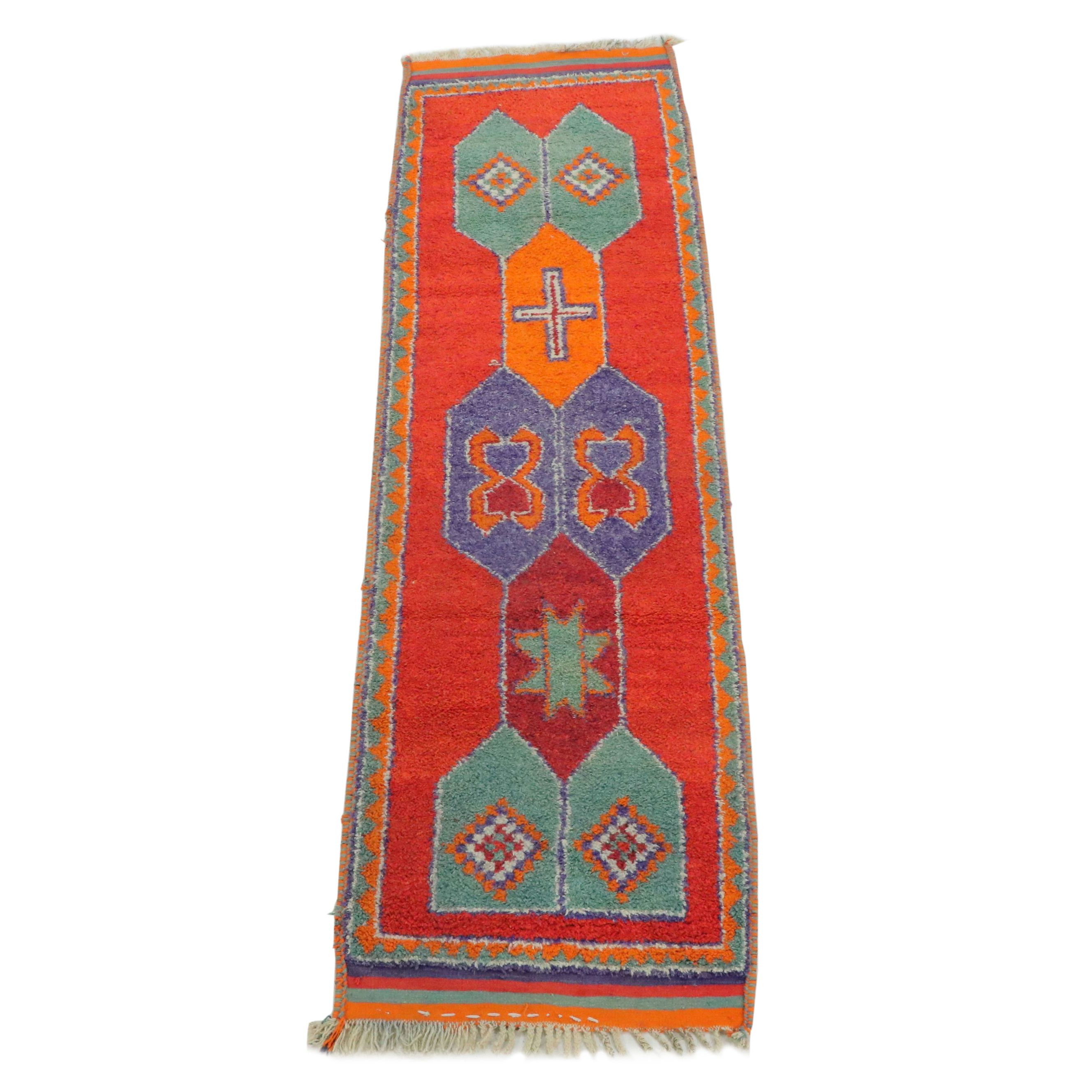 3'6 x 12'6 Hand-Knotted Moroccan Berber Long Rug