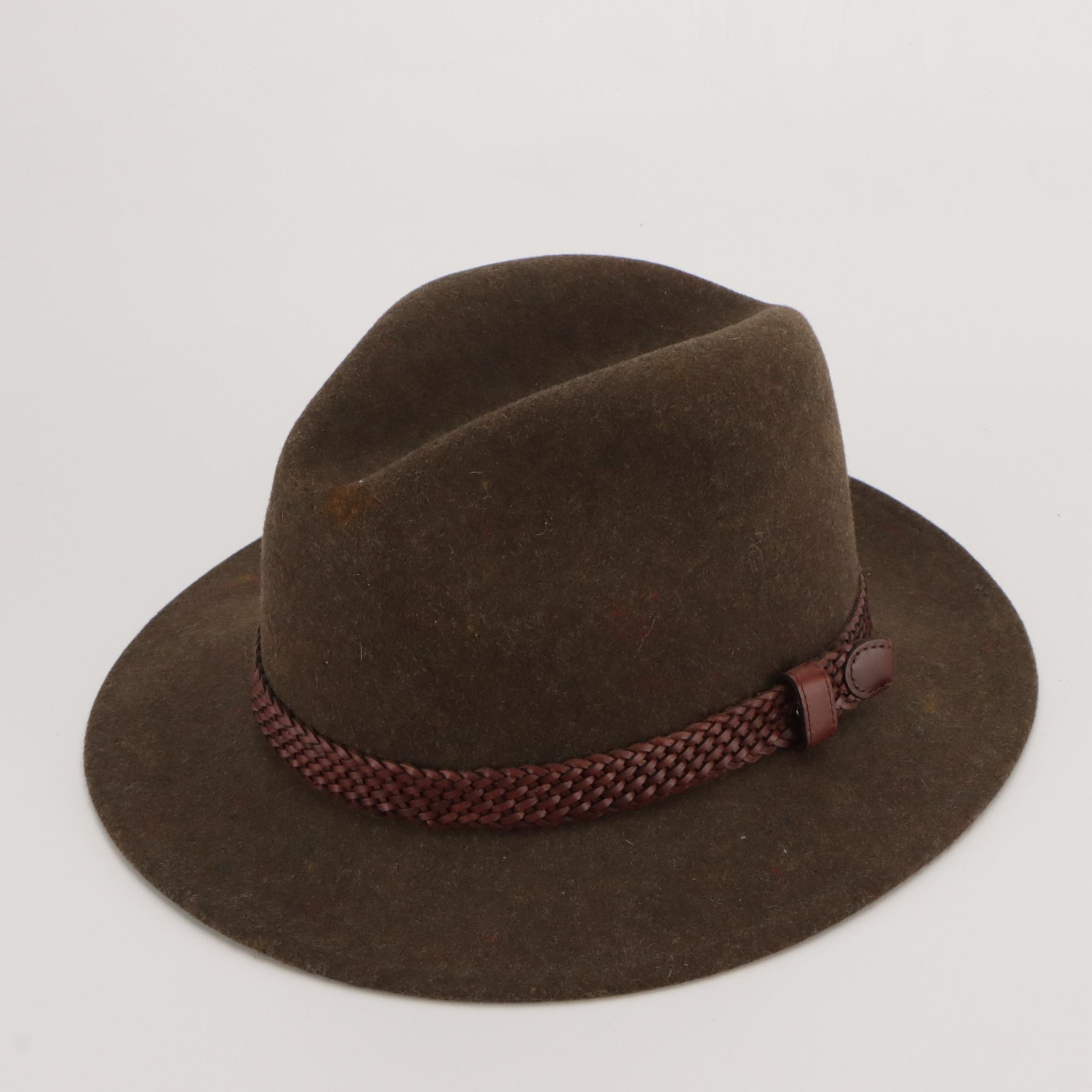 Country Gentleman Wool Felt Fedora with Pendleton and Knox Straw Hats