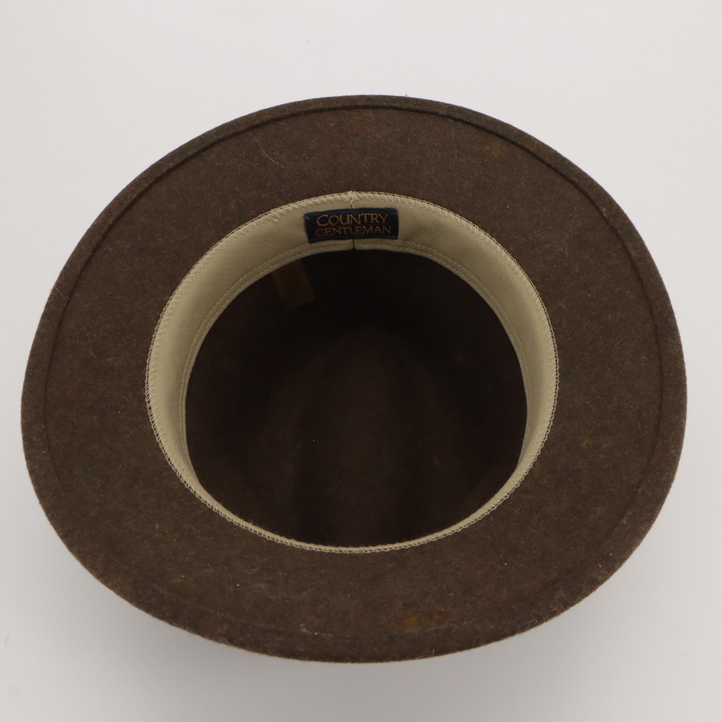 Country Gentleman Wool Felt Fedora with Pendleton and Knox Straw Hats