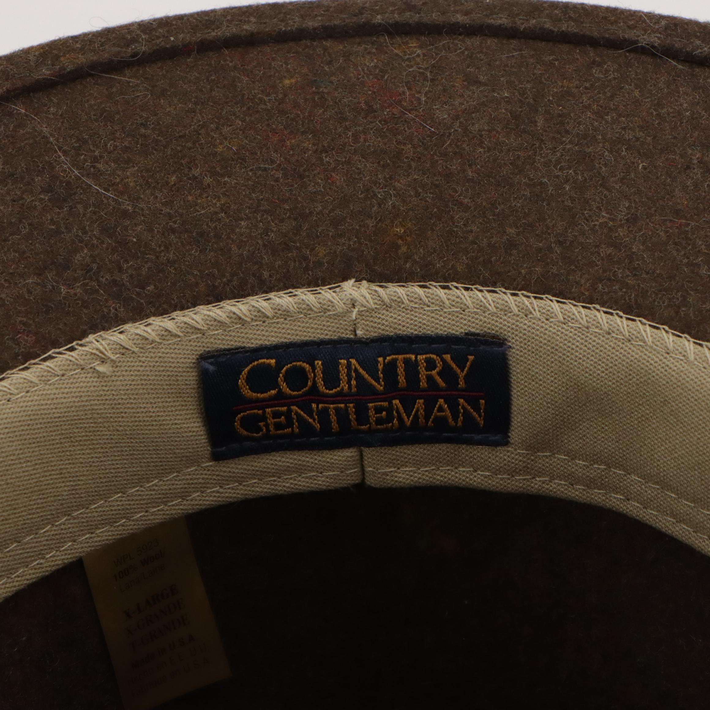 Country Gentleman Wool Felt Fedora with Pendleton and Knox Straw Hats