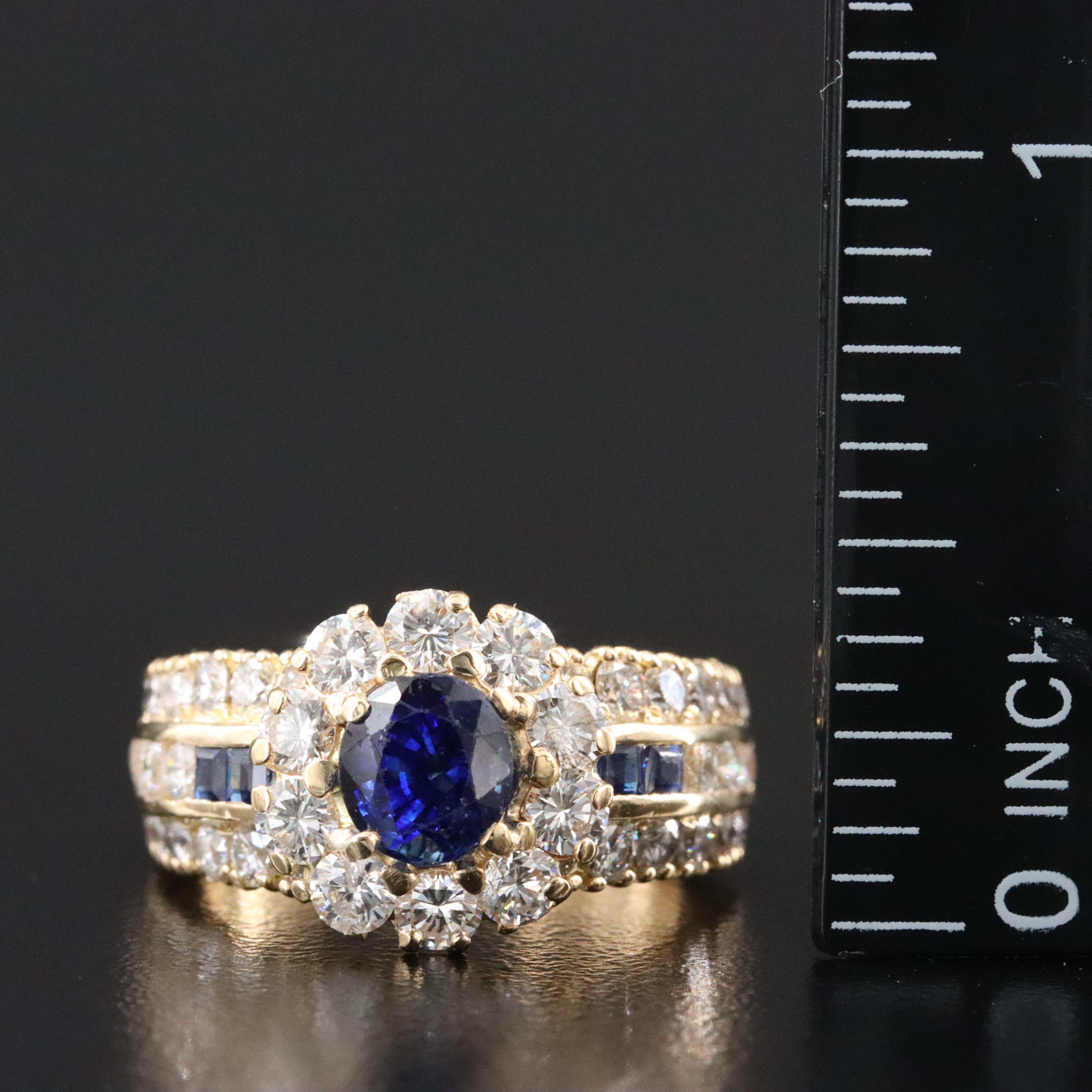18K Sapphire and Diamond Ring