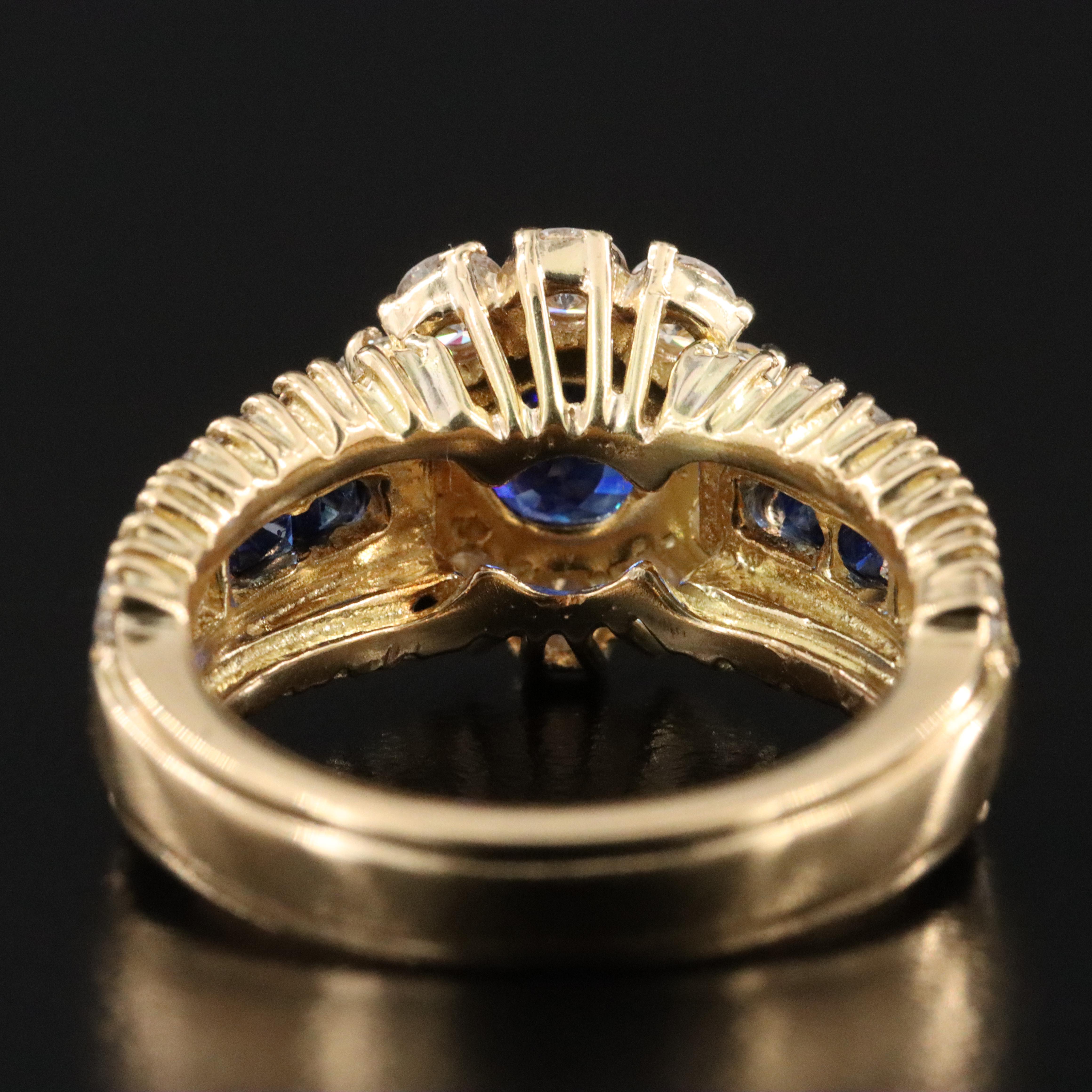 18K Sapphire and Diamond Ring