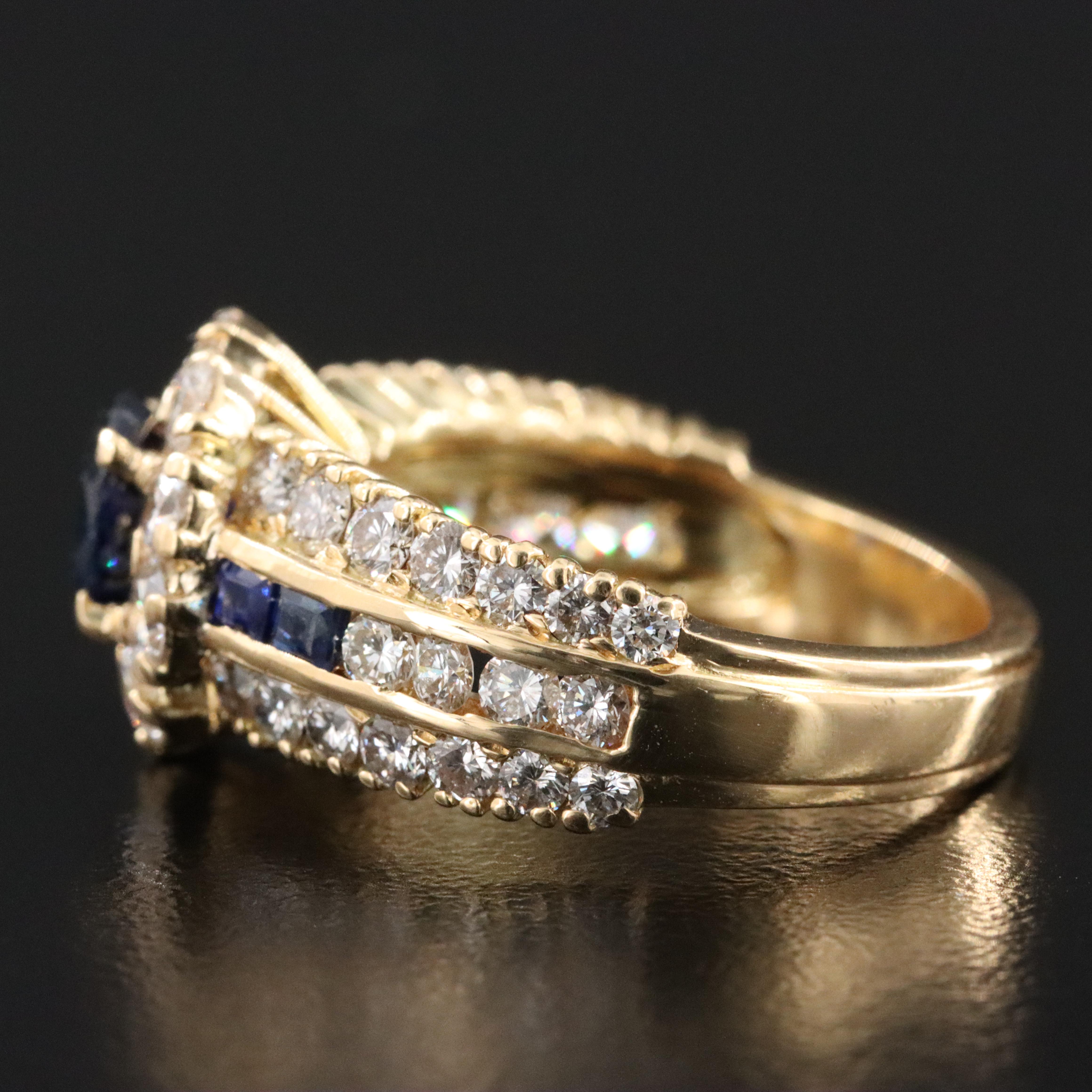 18K Sapphire and Diamond Ring