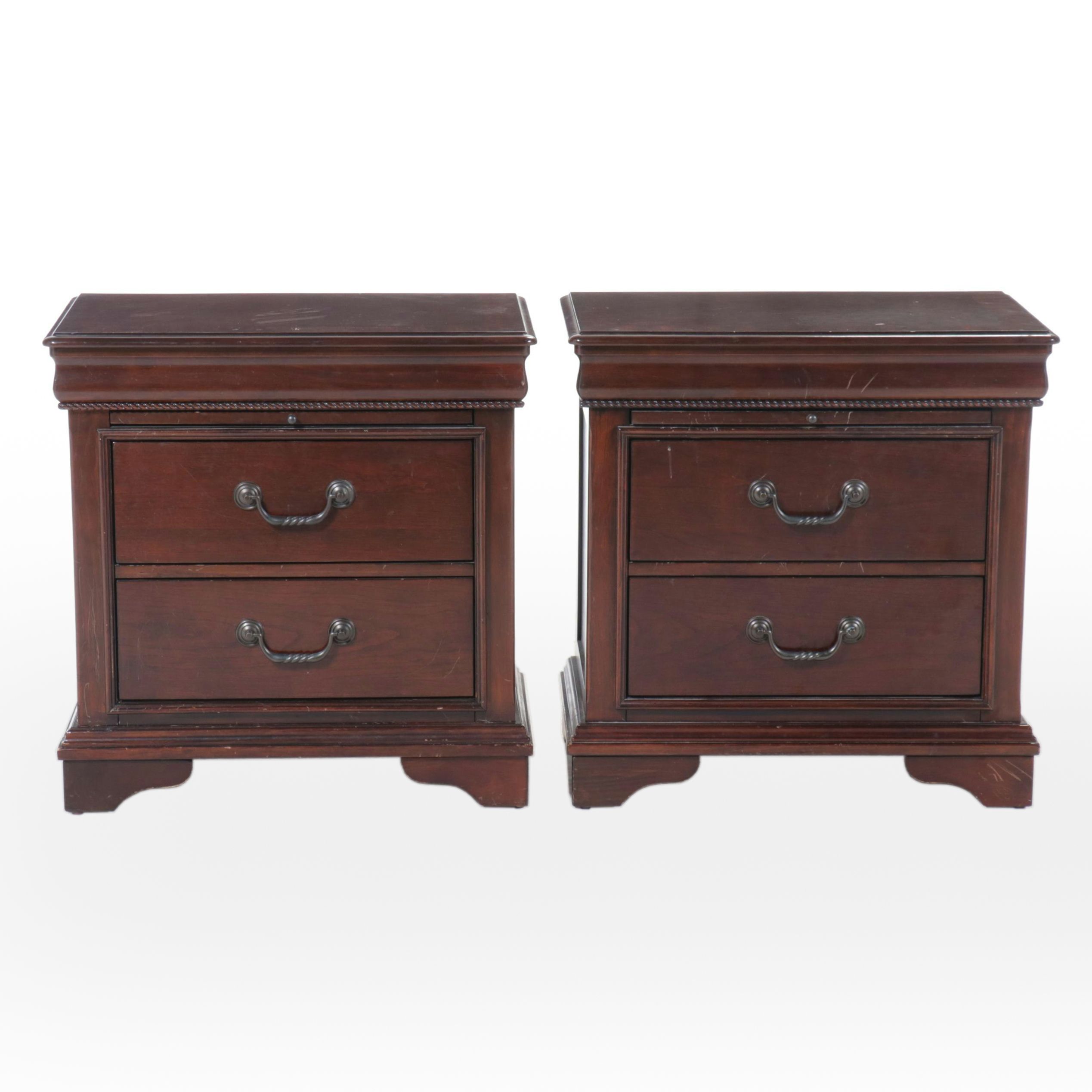 Pair of Napoleon III Style Mahogany Nightstands