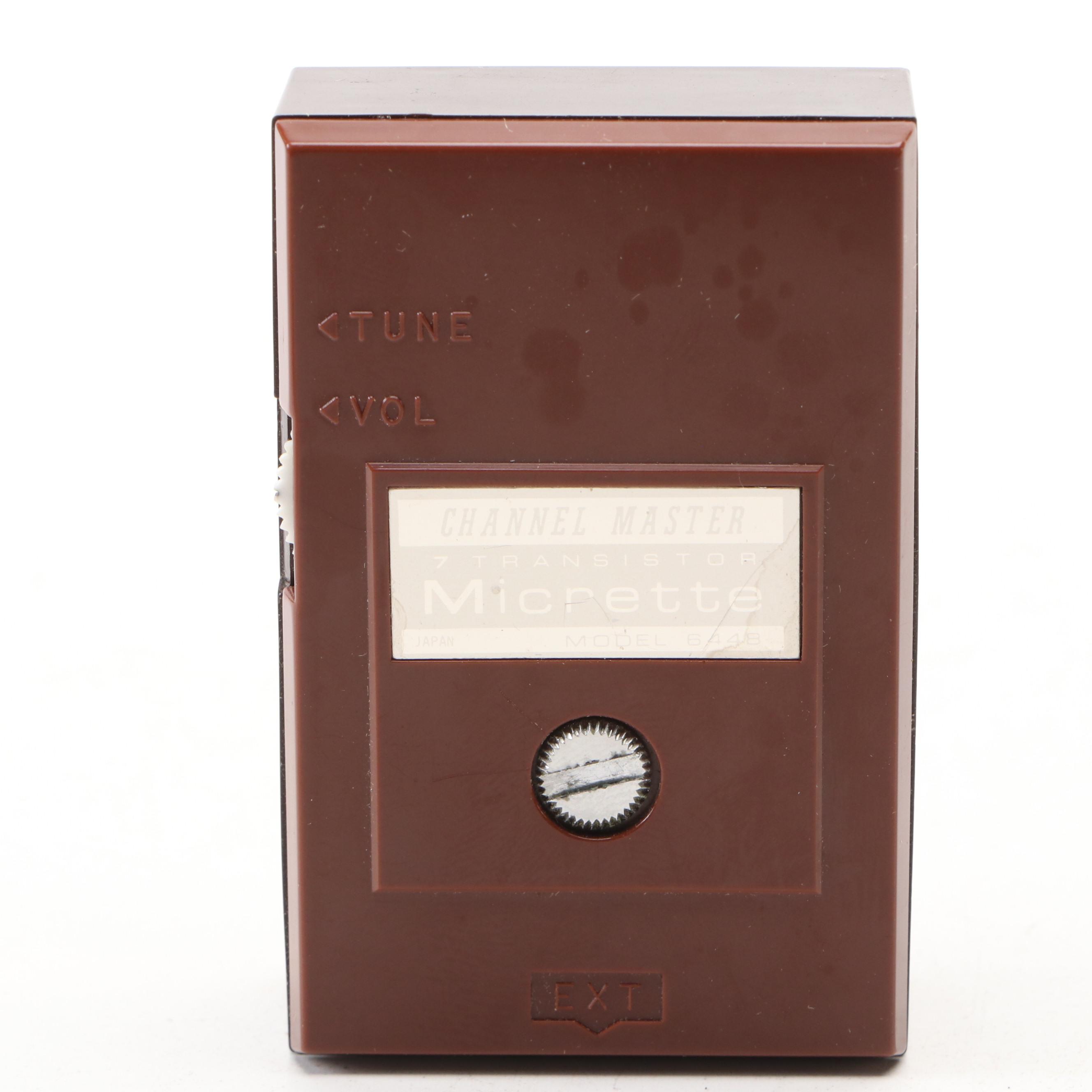 Channel Master Micrette 7 Transistor Radio, Mid to Late 20th Century