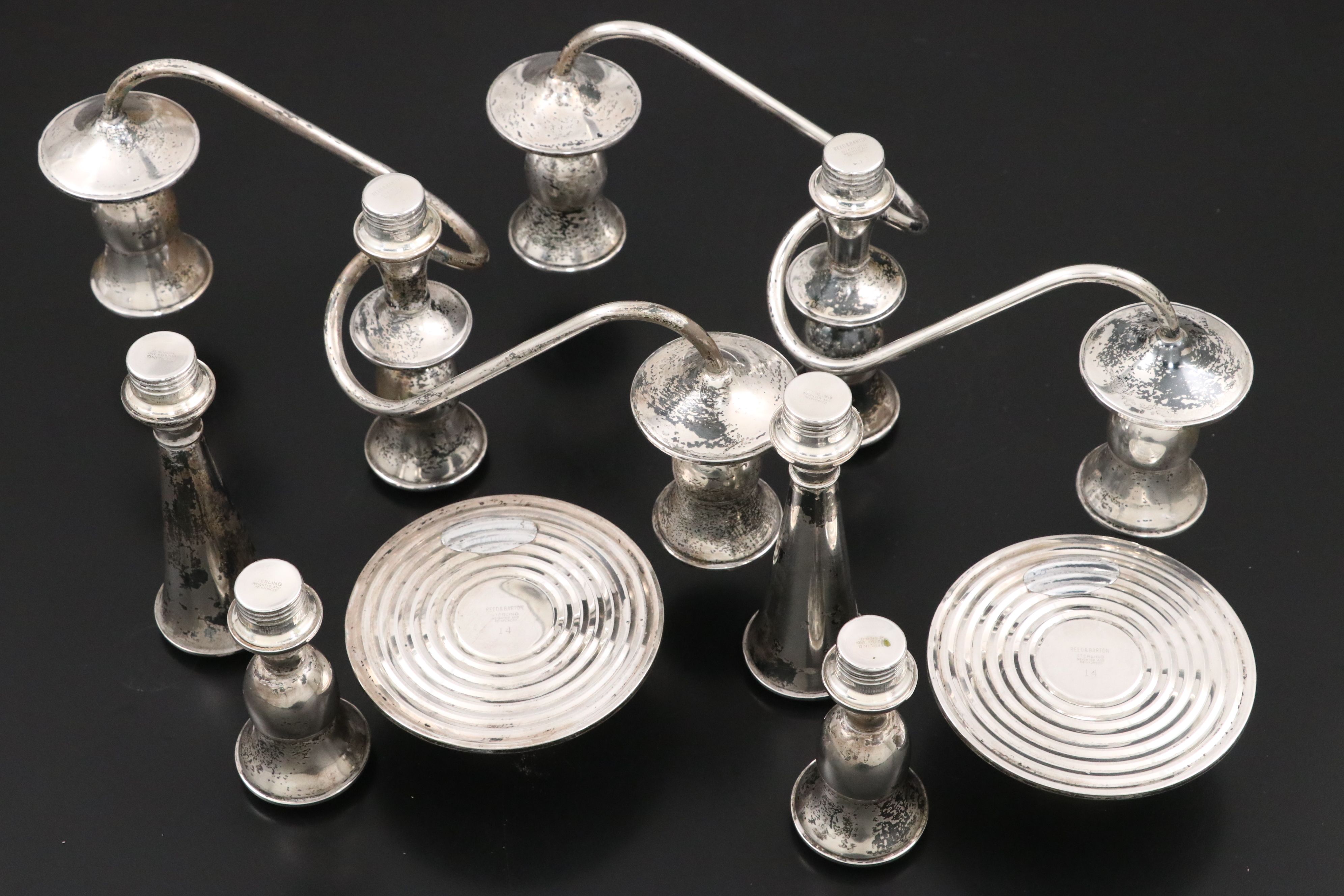 Reed & Barton Weighted Sterling Silver Convertible Candelabras