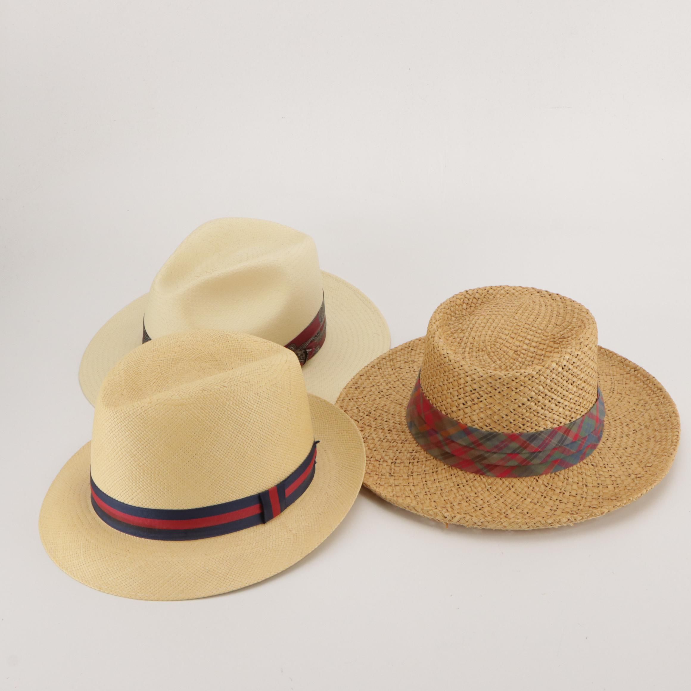Trav'ler By Country Gentleman Panama Hat, Other Vintage Straw Hats