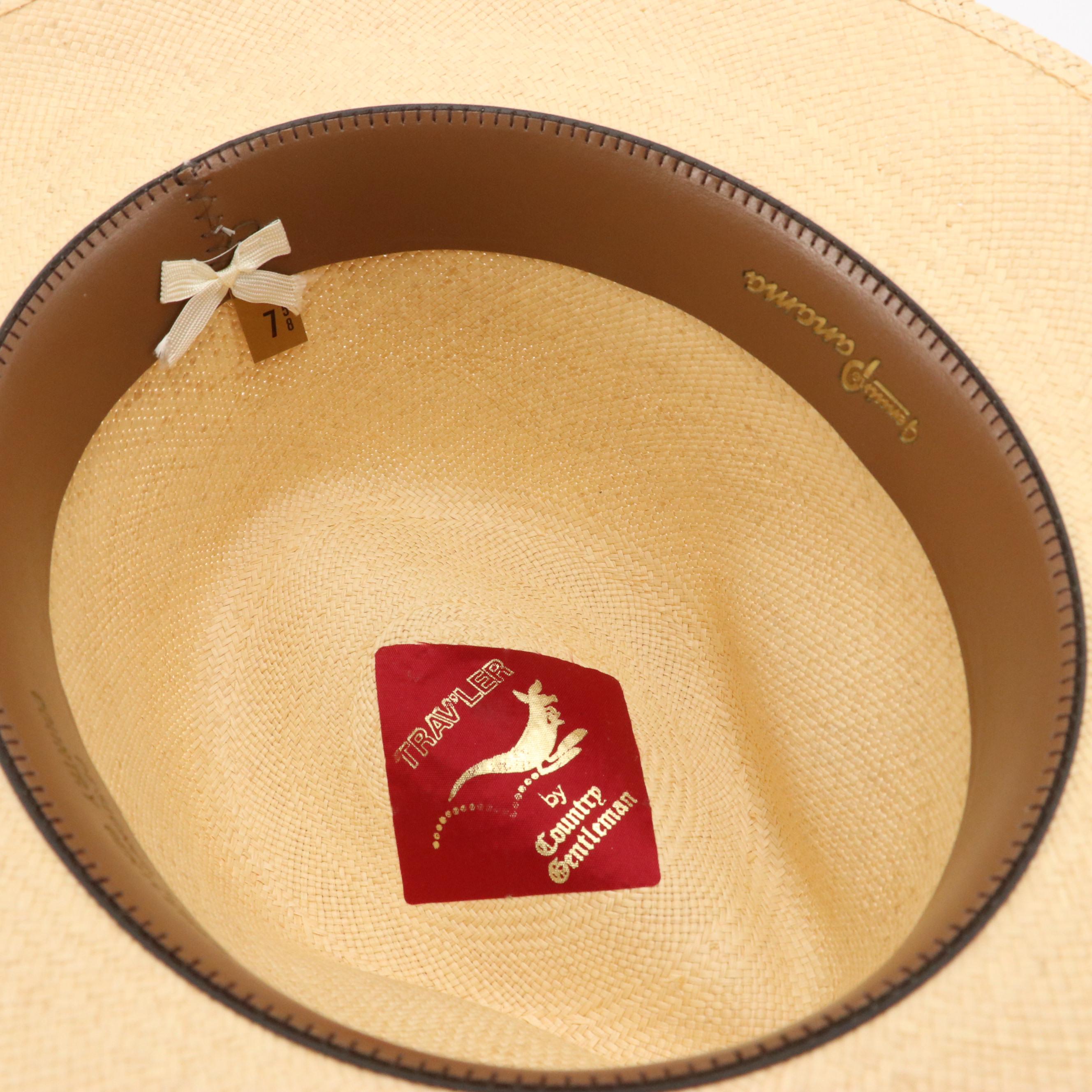 Country Gentleman Trav'ler Panama Straw Hat, J. Ferrar Trilby and Porkpie Hats