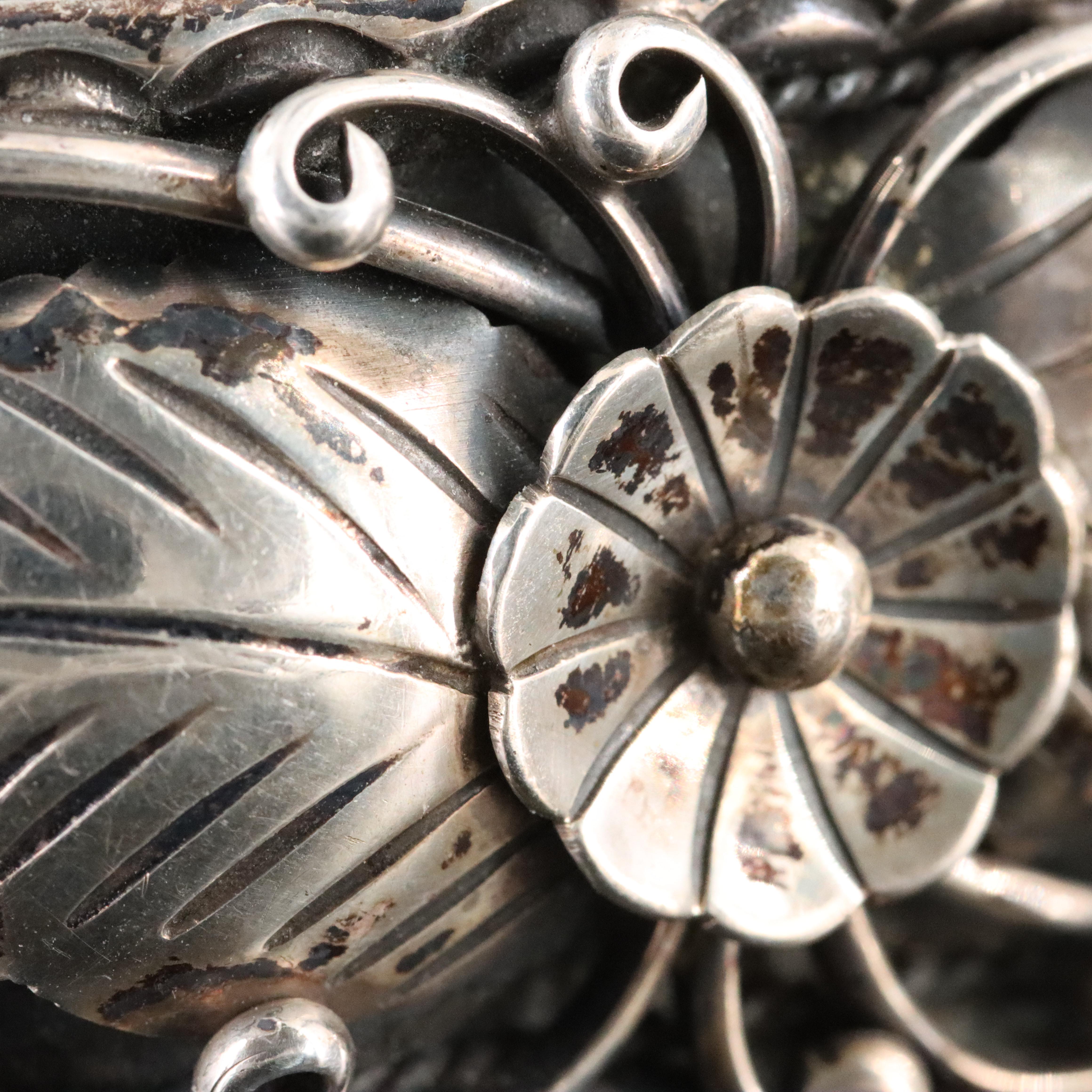 Fred James Navajo Diné Sterling Appliqué Cuff