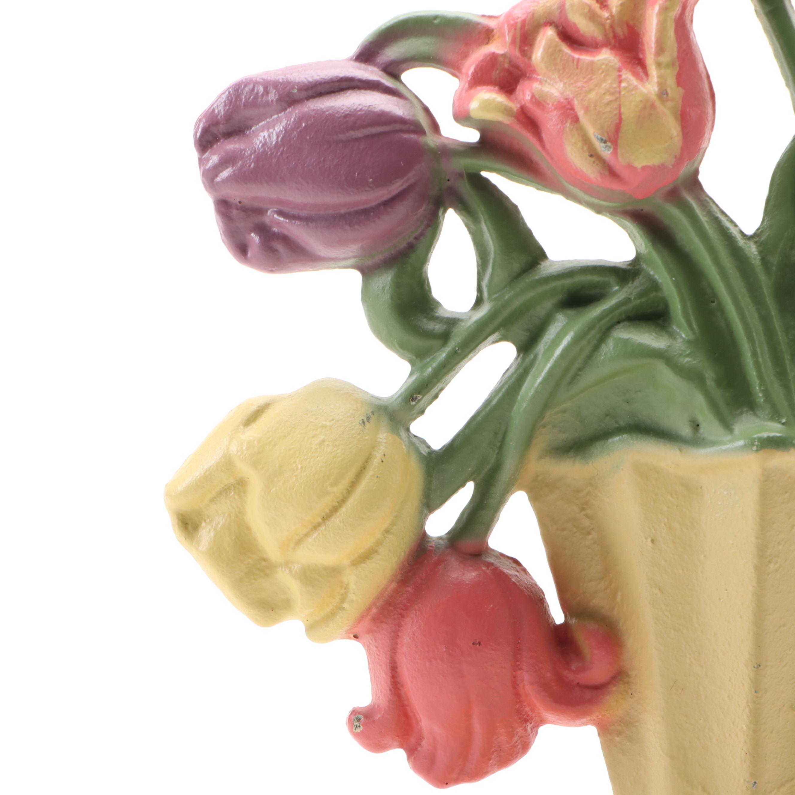 Cast Iron Flower Bouquet Doorstop