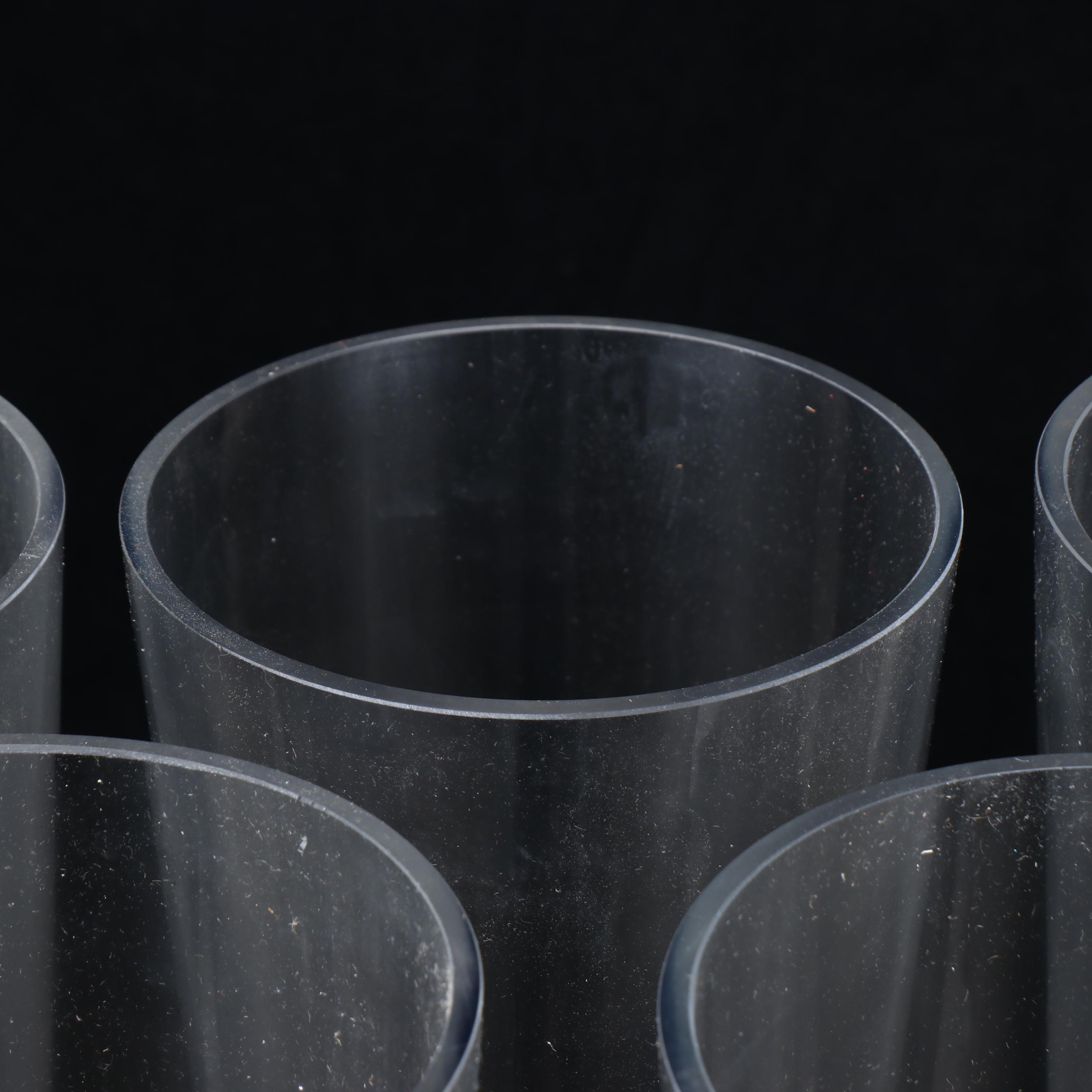 Tall Clear Glass Trumpet Vases