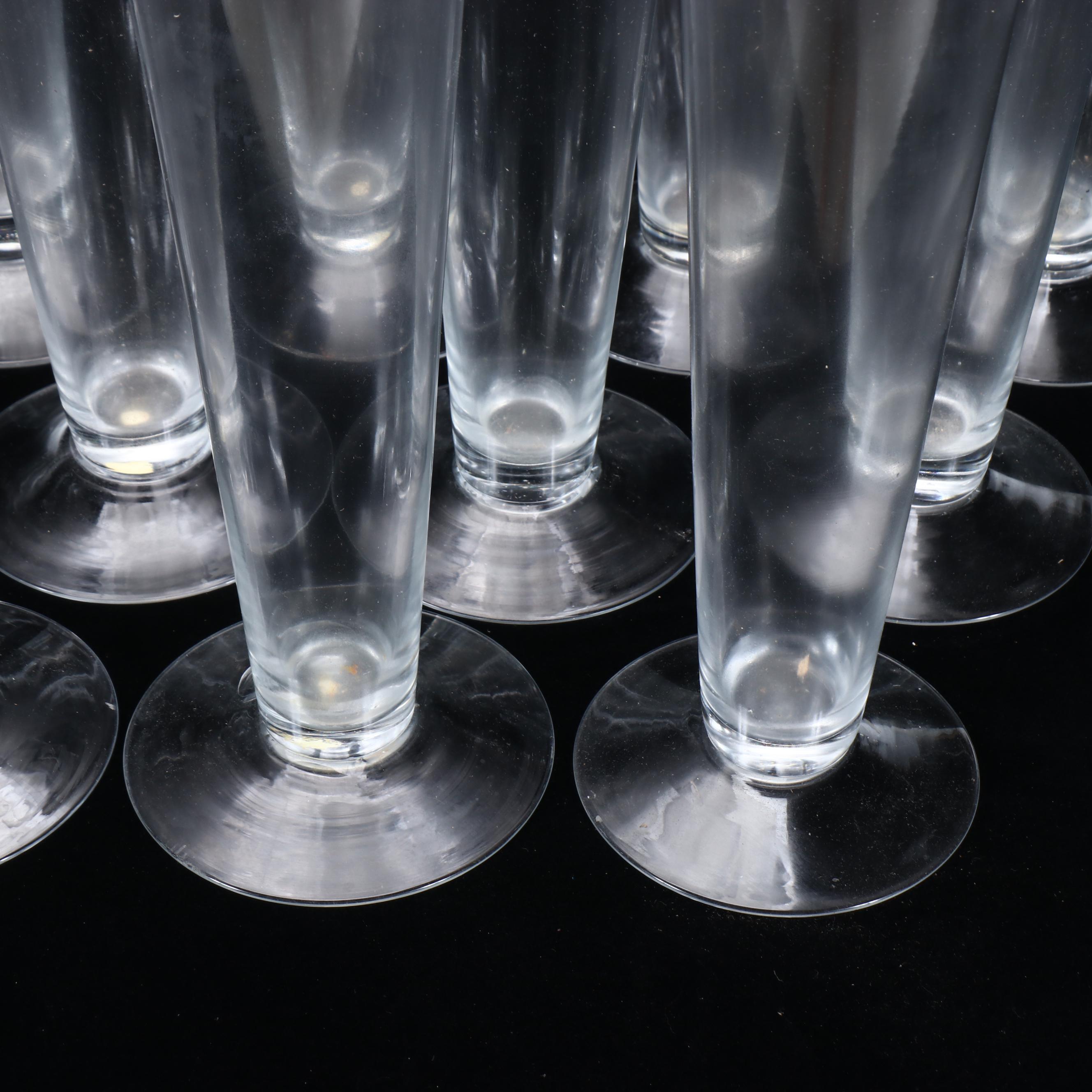 Tall Clear Glass Trumpet Vases