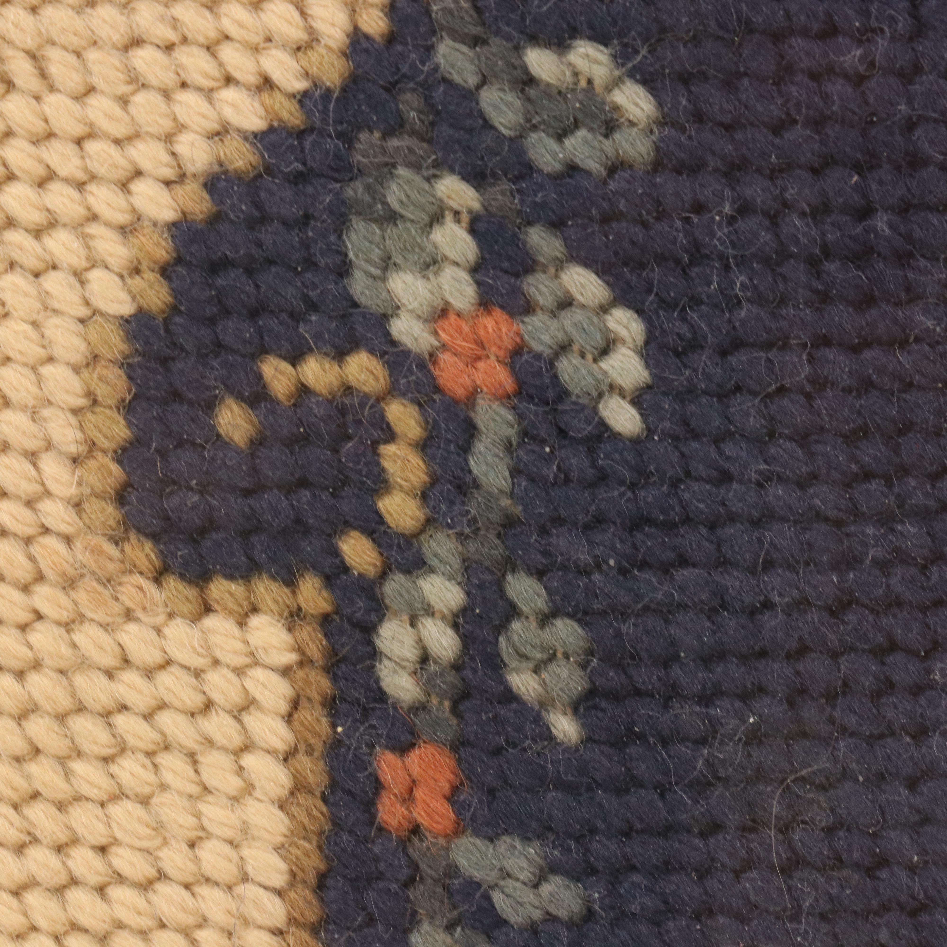 Framed Ukranian Needlepoint with Floral Motif