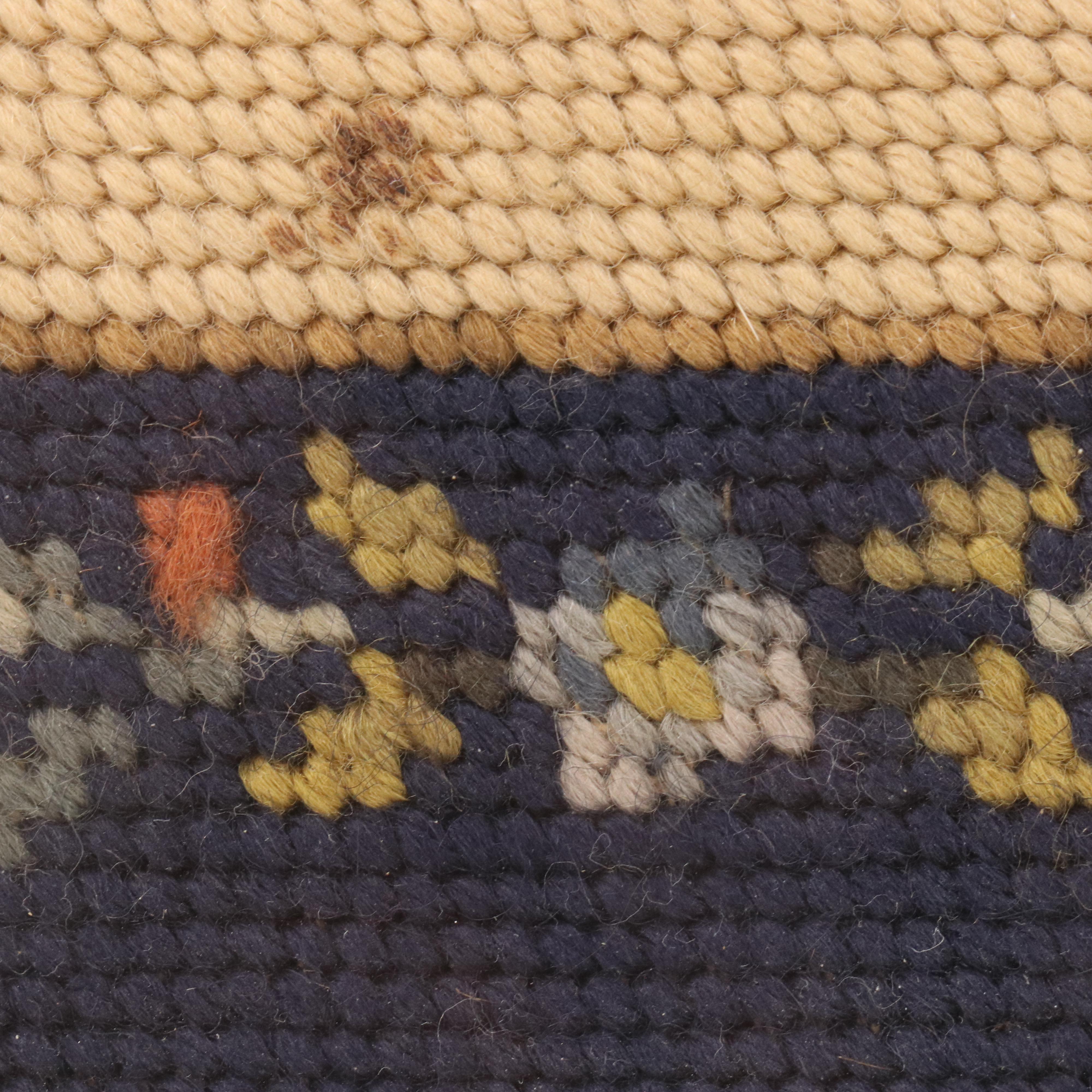 Framed Ukranian Needlepoint with Floral Motif