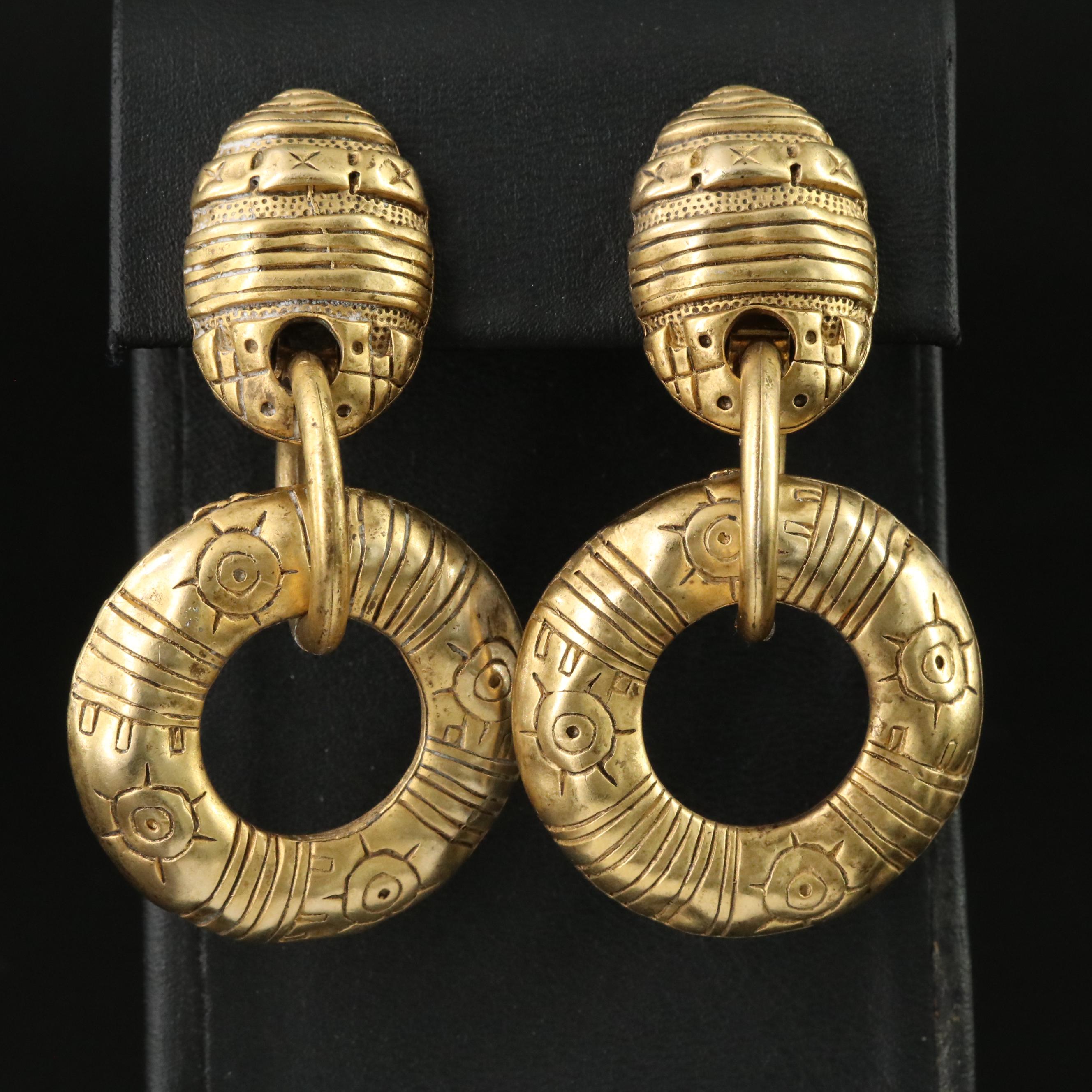 Kenneth Lane Door Knocker Earrings