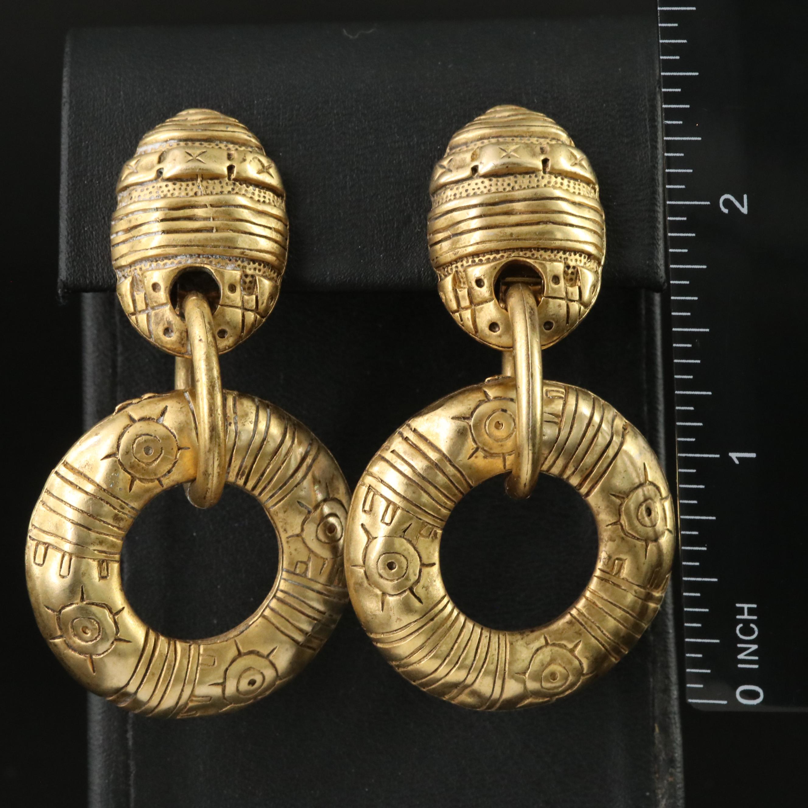 Kenneth Lane Door Knocker Earrings