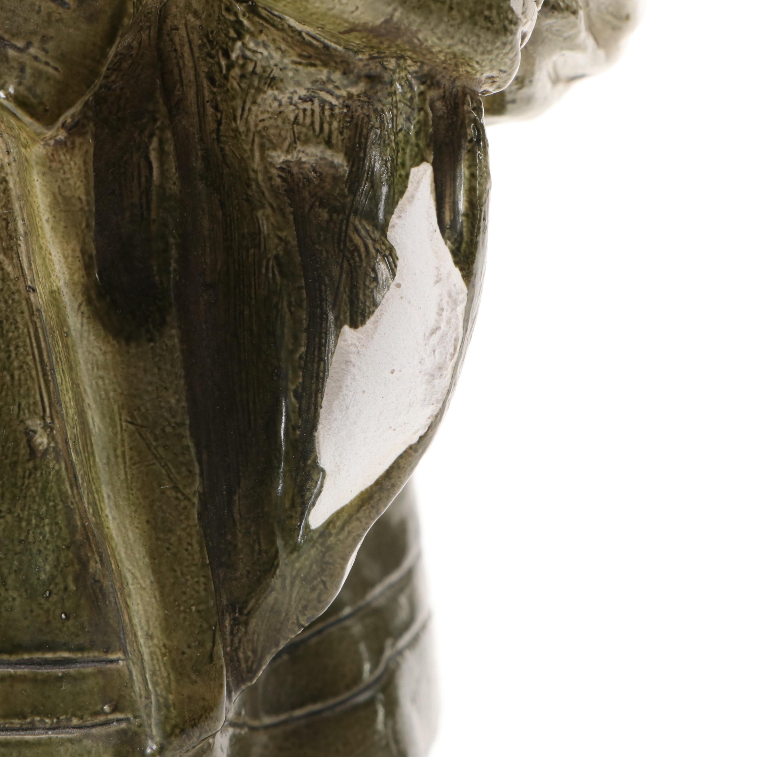 Rococo Style Painted Chalkware Children Gathering Flowers Figurines