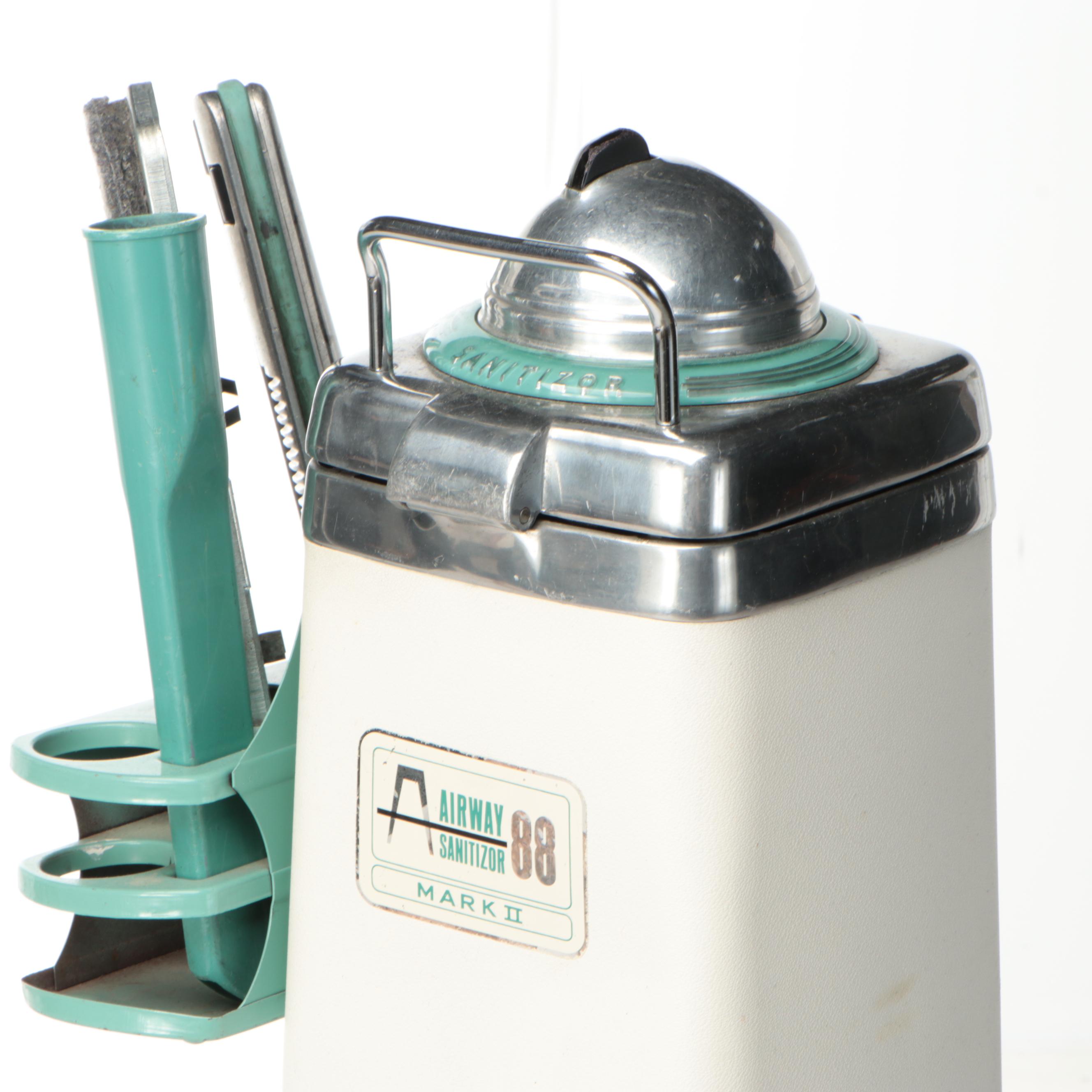 Air-Way 88 Mark II Air Sanitizor Vacuum and Attachments, Mid-20th Century