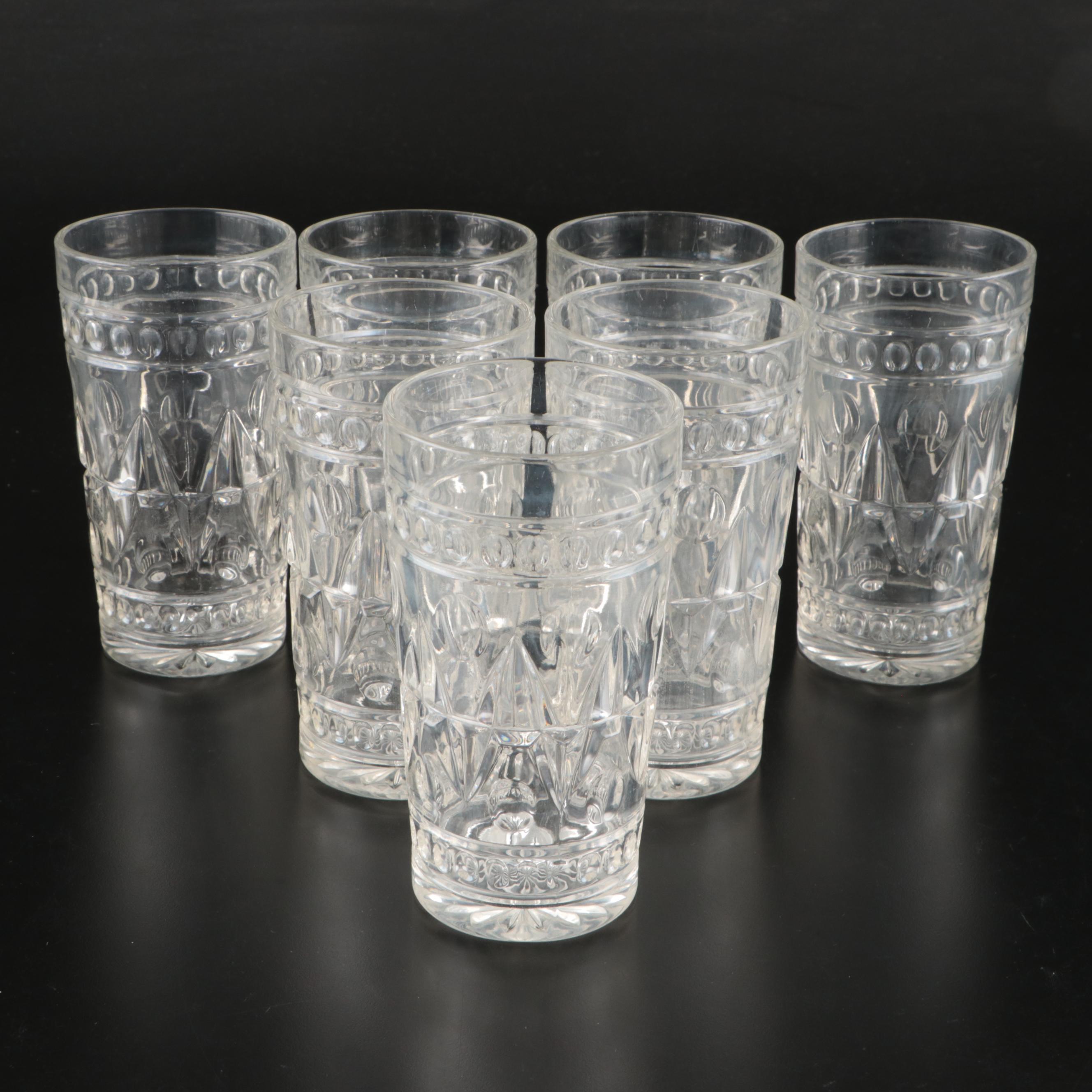 Colony Glass "Park Lane Clear" Tumblers and Glassware, Mid to Late 20th Century