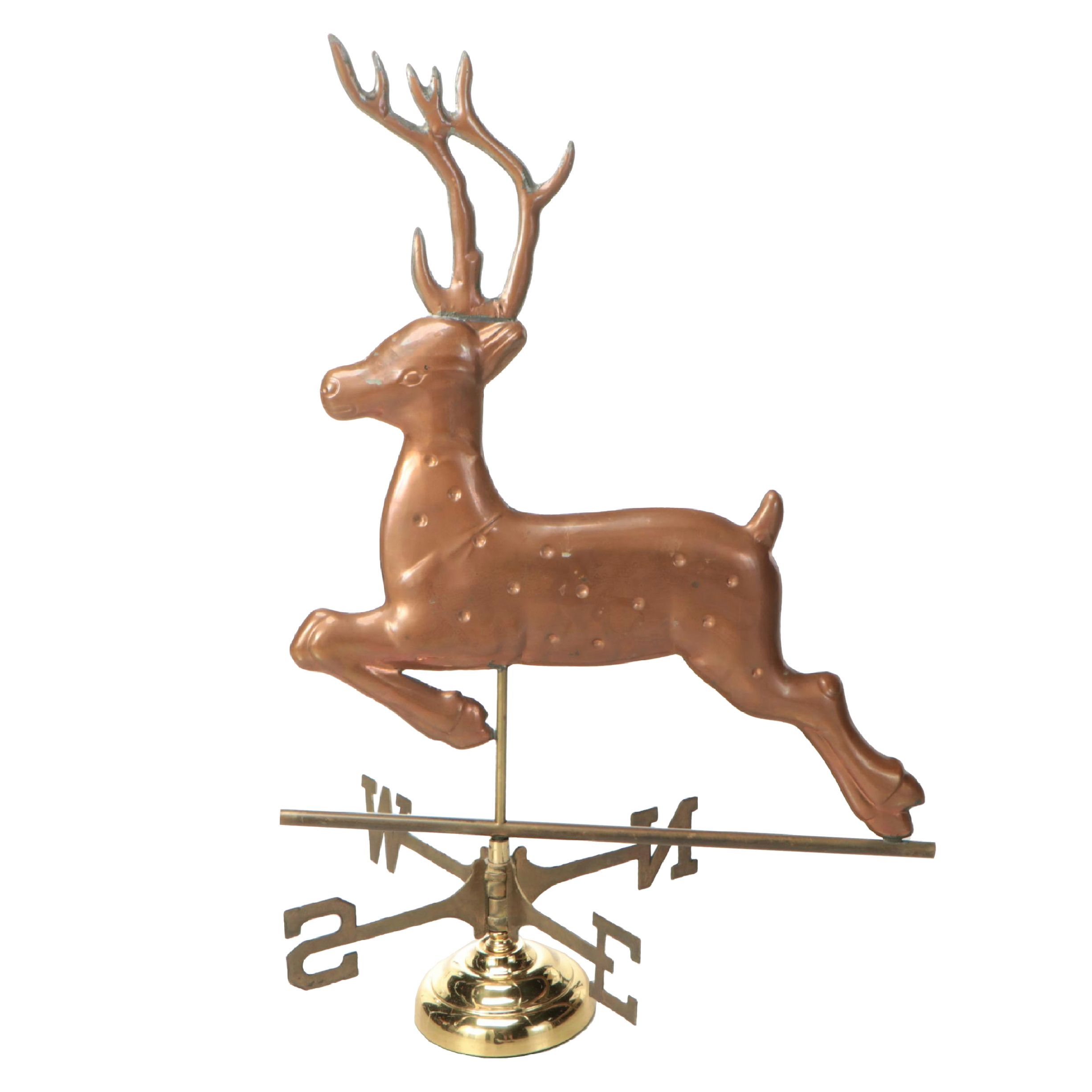 Leaping Reindeer Metal Weather Vane