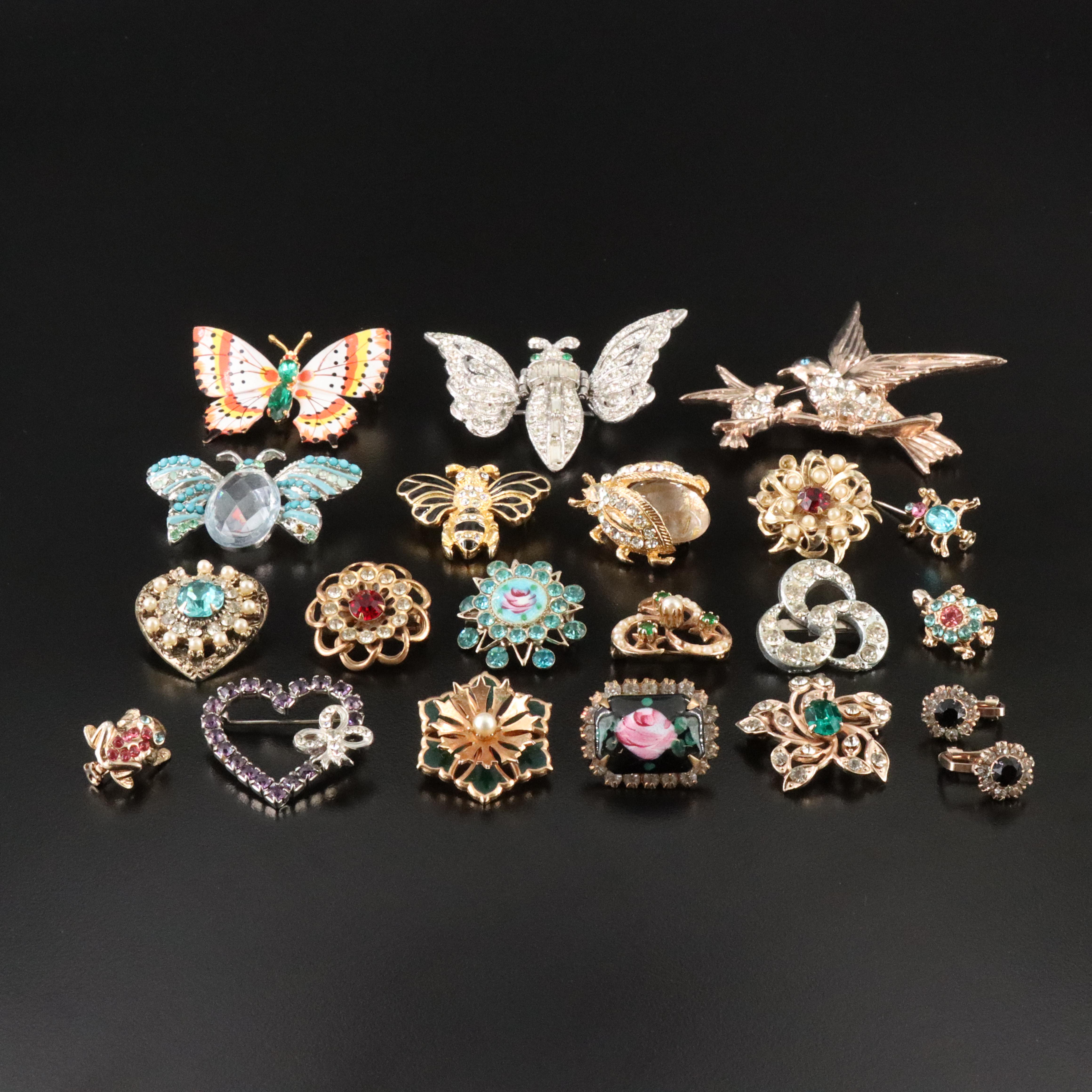 Sterling, Scatter Pins and Flowers Featured in Vintage Jewelry Collection