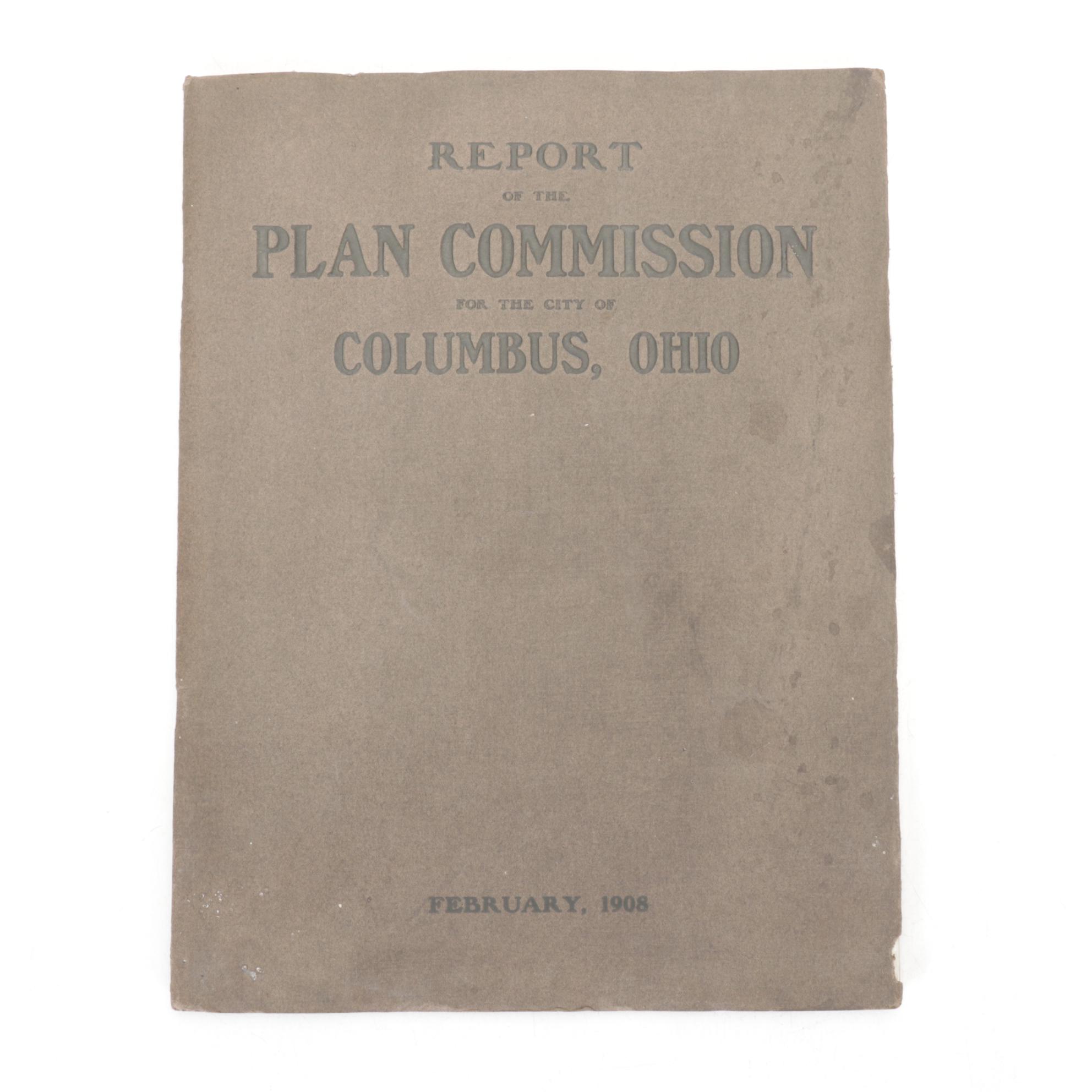 1908 Report of the Plan Commission for the City of Columbus, Ohio